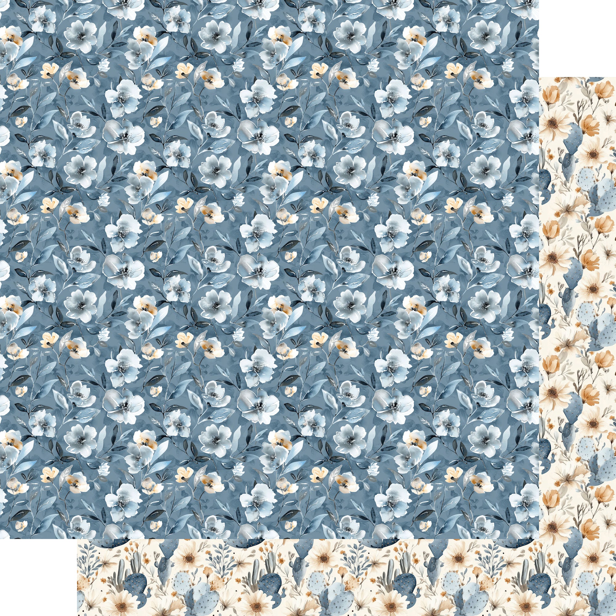 Dusty Blue Desert 12 x 12 Scrapbook Paper & Embellishment Kit by SSC Designs