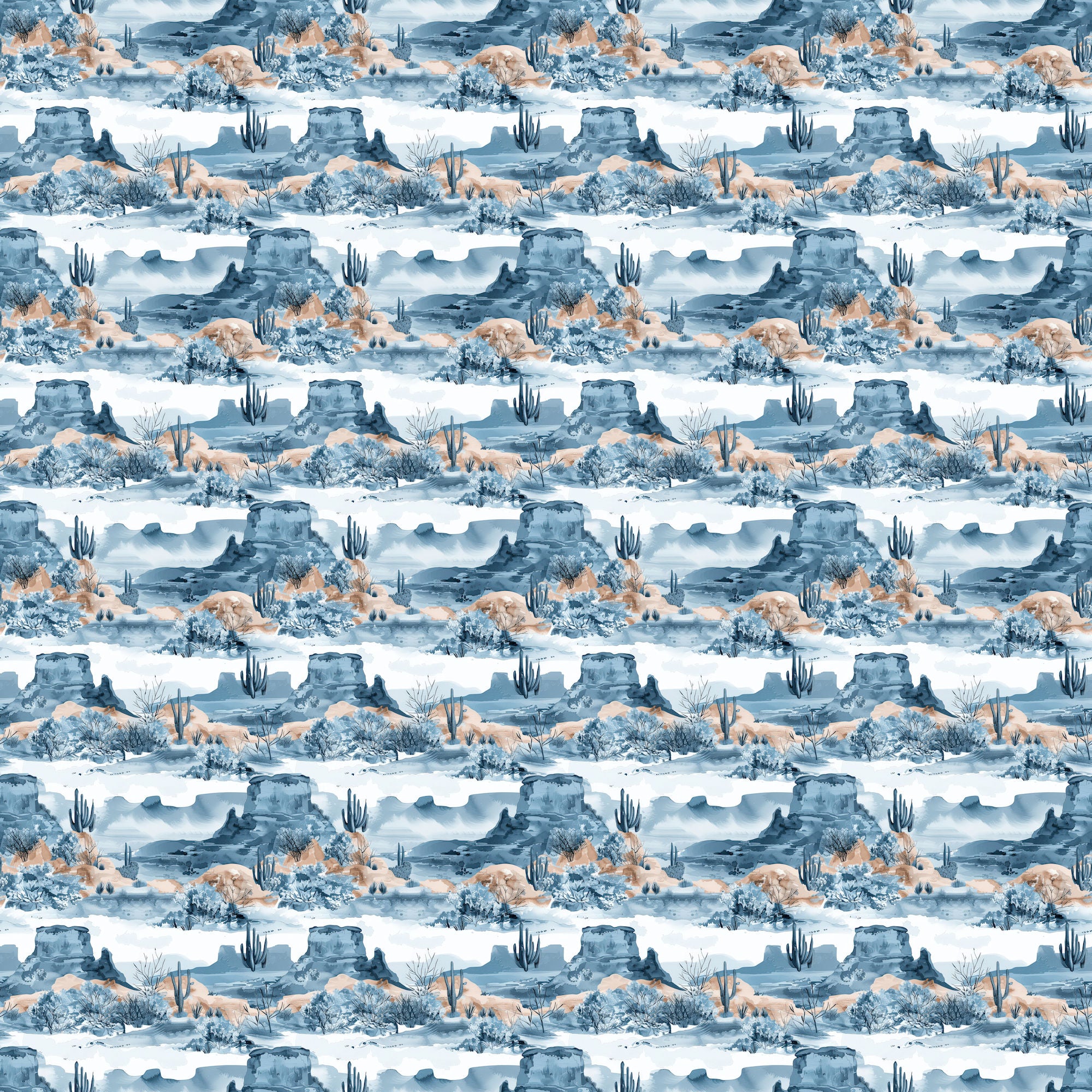 Dusty Blue Desert Collection Painted Mesa 12 x 12 Double-Sided Scrapbook Paper by SSC Designs