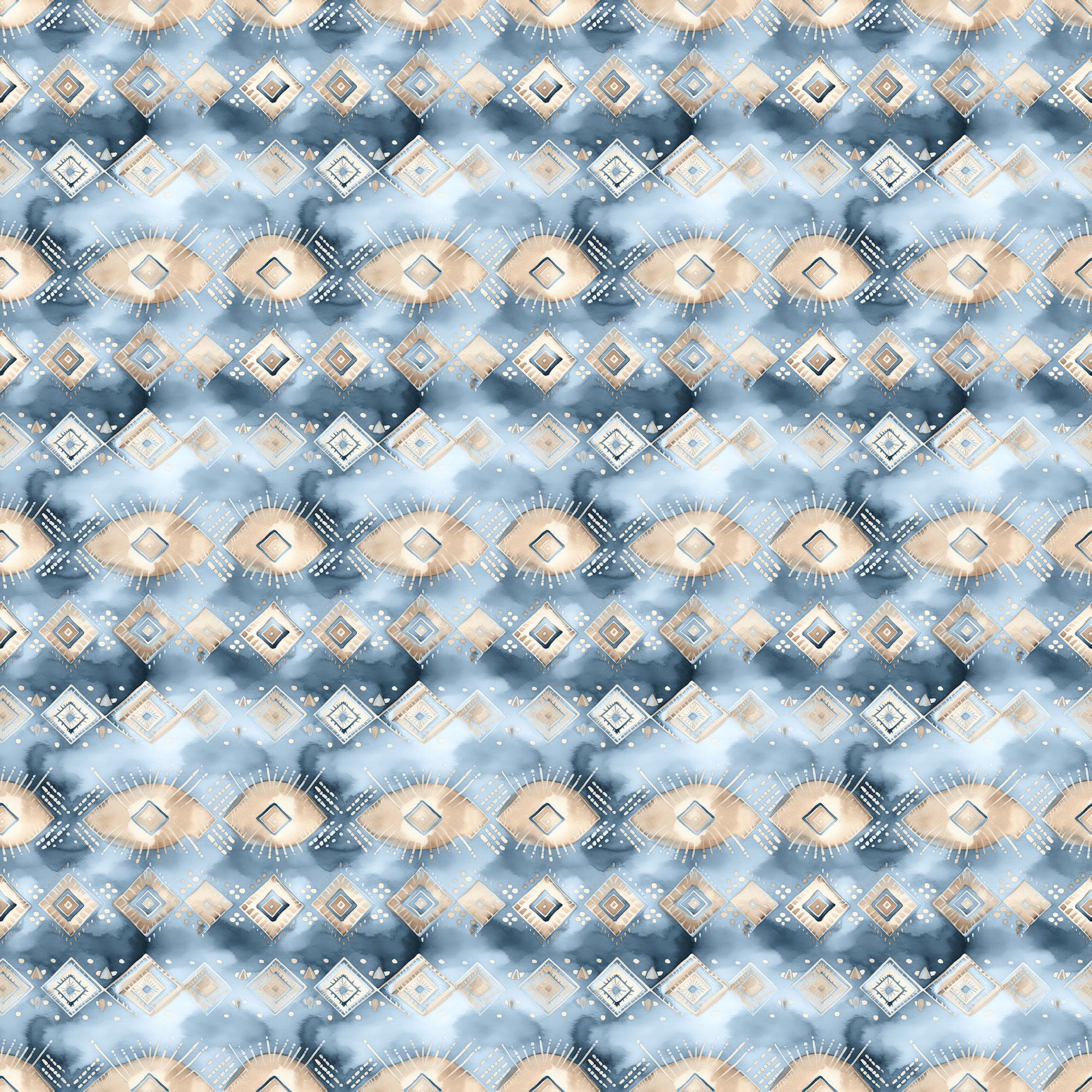 Dusty Blue Desert Collection Painted Mesa 12 x 12 Double-Sided Scrapbook Paper by SSC Designs