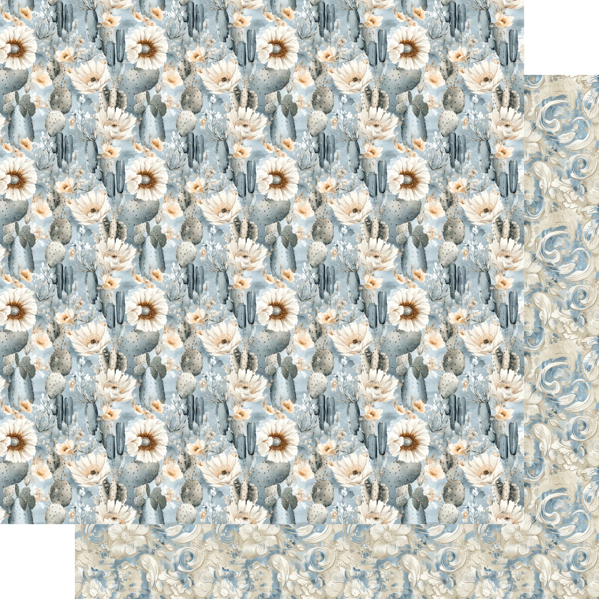 Dusty Blue Desert 12 x 12 Scrapbook Paper & Embellishment Kit by SSC Designs