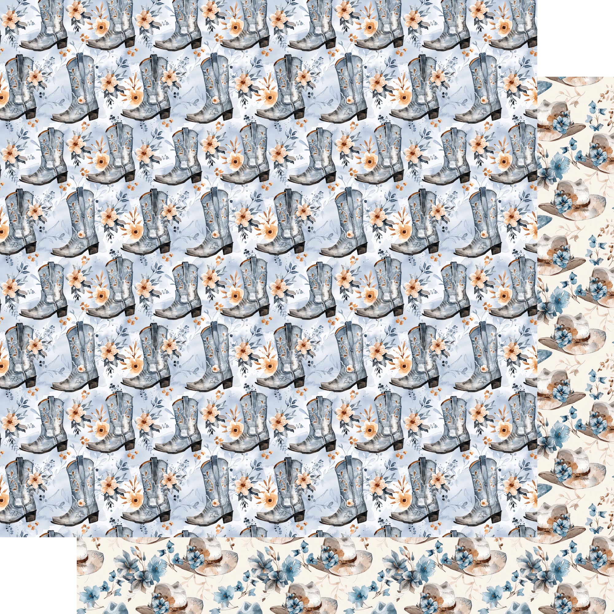Dusty Blue Desert 12 x 12 Scrapbook Paper & Embellishment Kit by SSC Designs