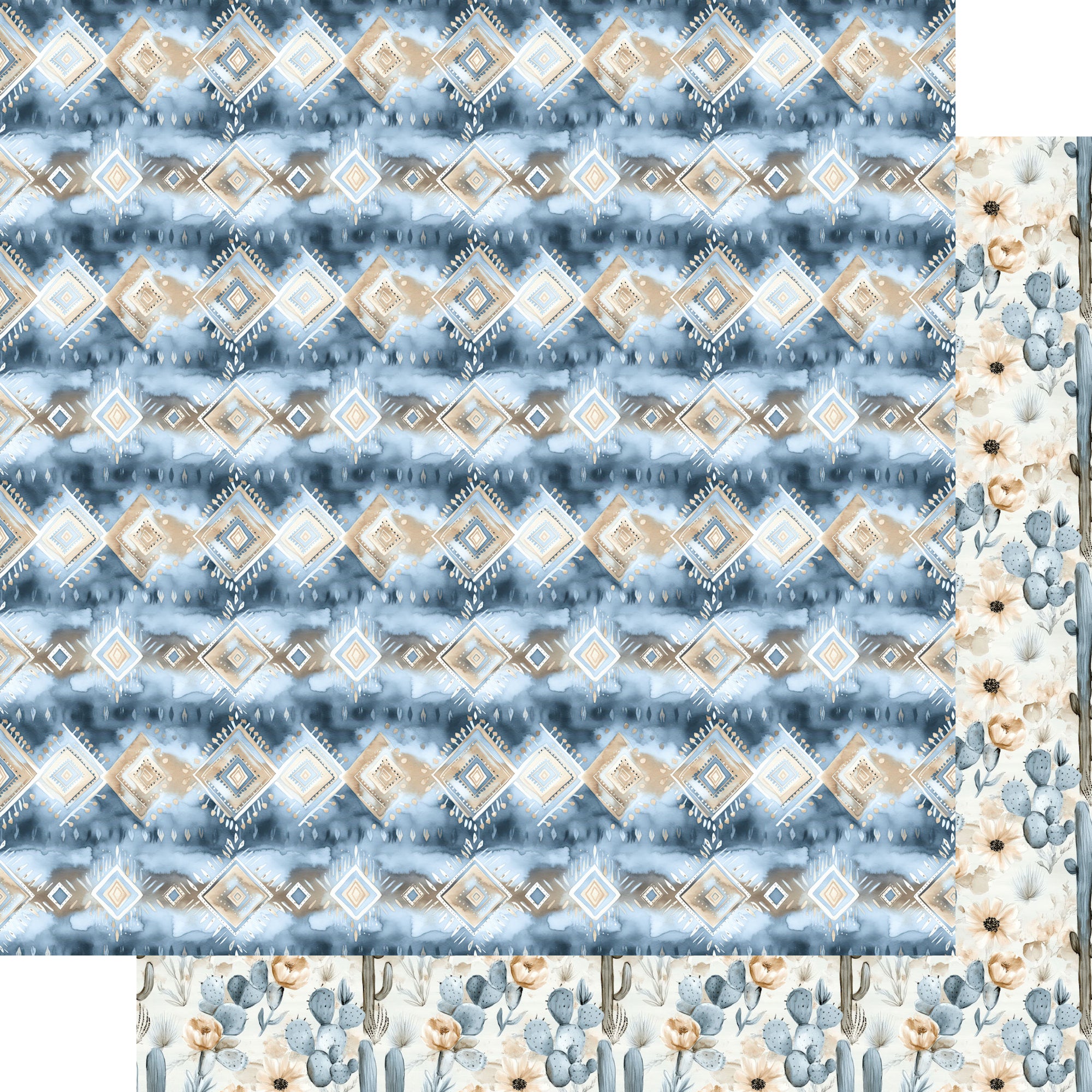 Dusty Blue Desert 12 x 12 Scrapbook Paper & Embellishment Kit by SSC Designs