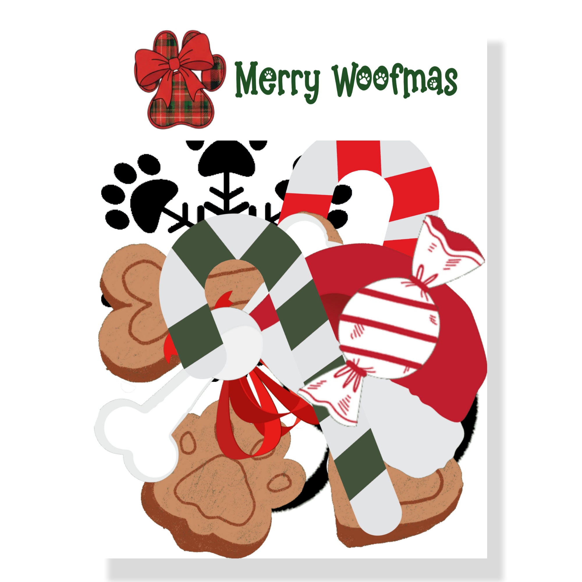 Merry Woofmas Collection Laser Cut Scrapbook Ephemera Embellishments by SSC Designs