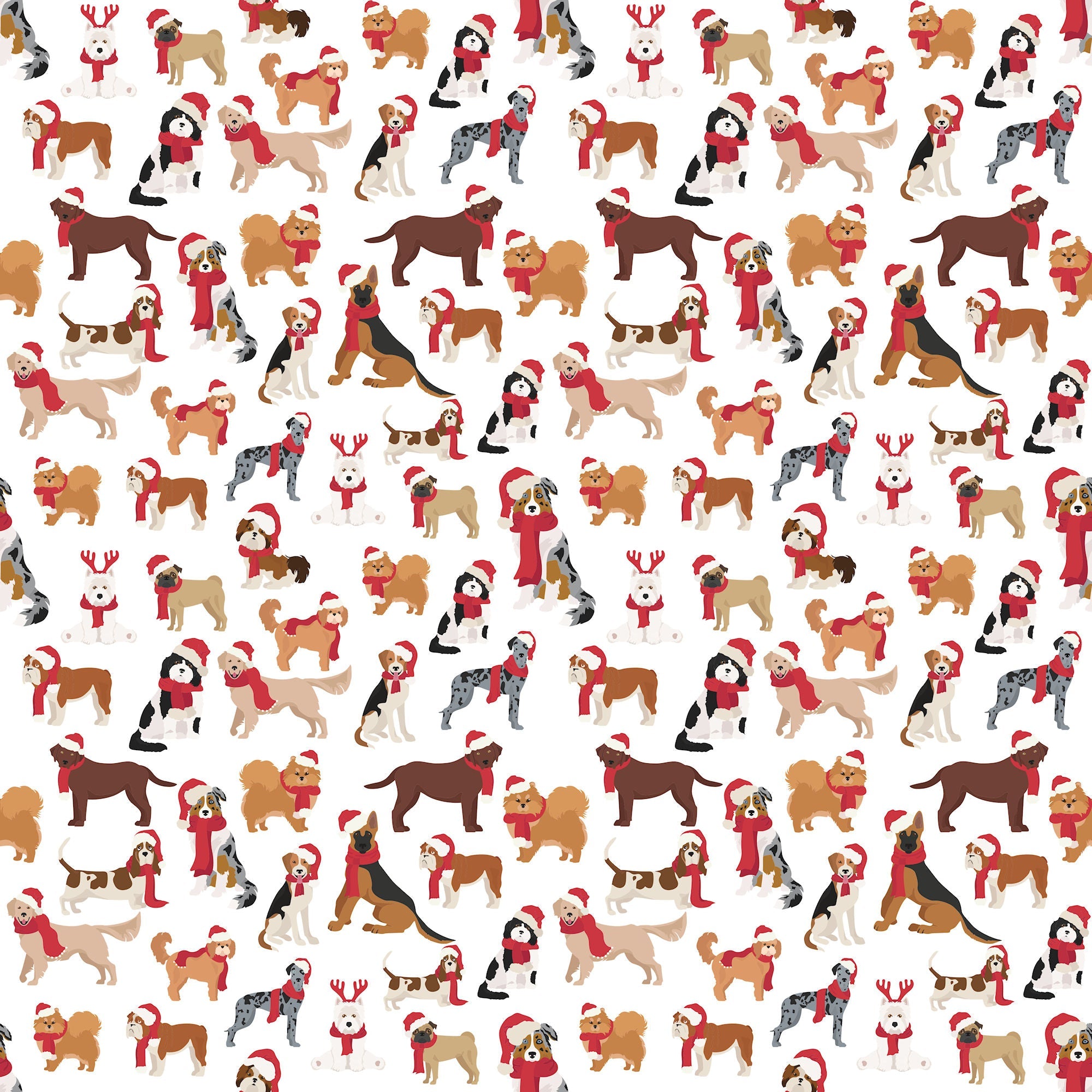 Merry Woofmas Collection Merry Woofmas 12 x 12 Double-Sided Scrapbook Paper by SSC Designs