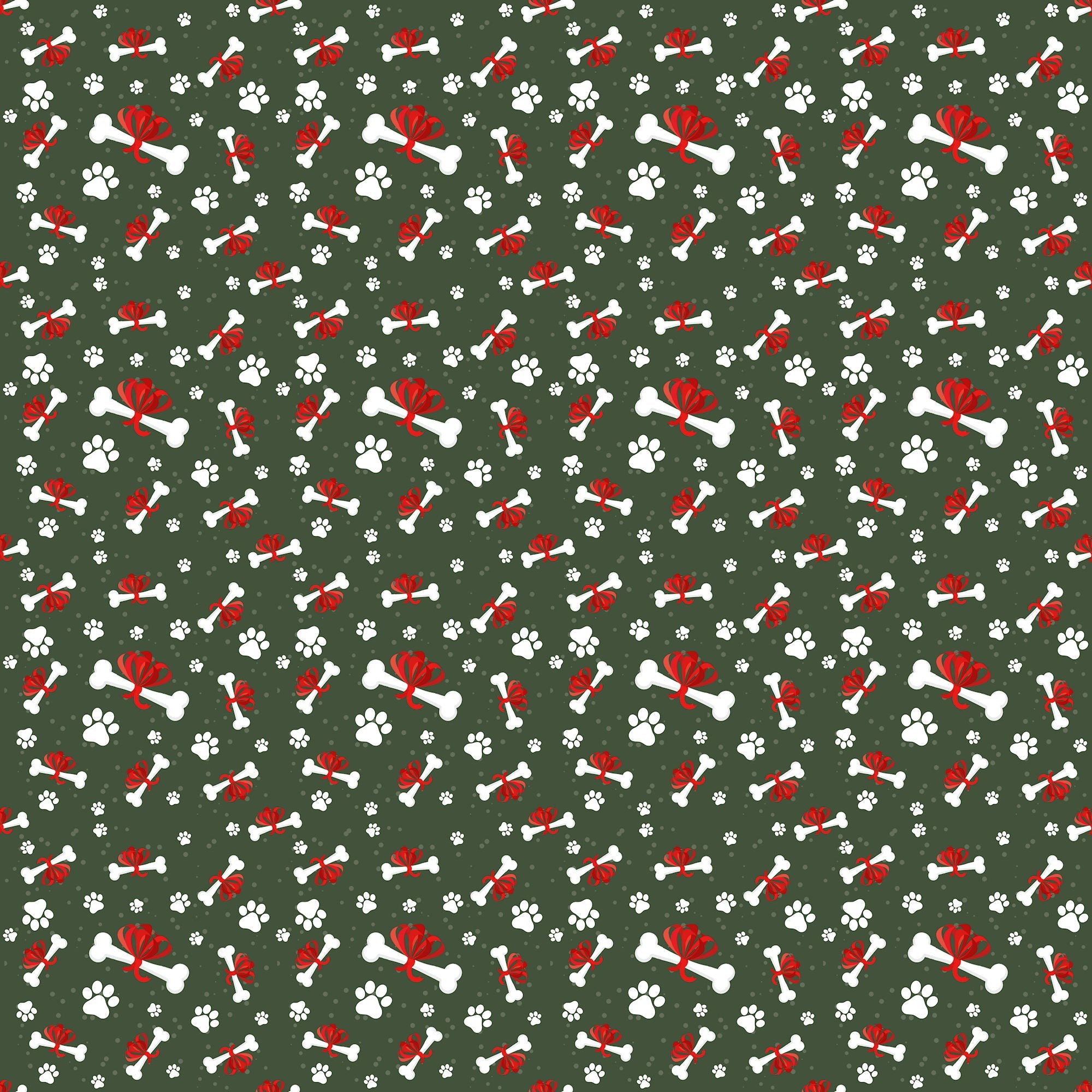 Merry Woofmas Collection Bring Me Bones 12 x 12 Double-Sided Scrapbook Paper by SSC Designs