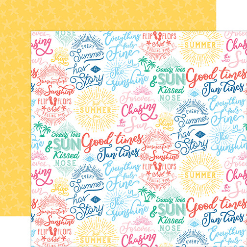 Dive into Summer Good Times 12x12 Double-Sided Scrapbook Paper by Echo Park Paper