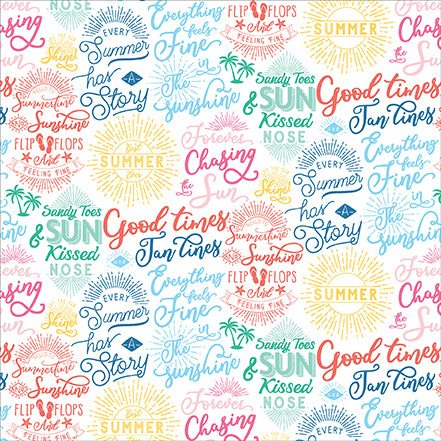 Dive into Summer Good Times 12x12 Double-Sided Scrapbook Paper by Echo Park Paper