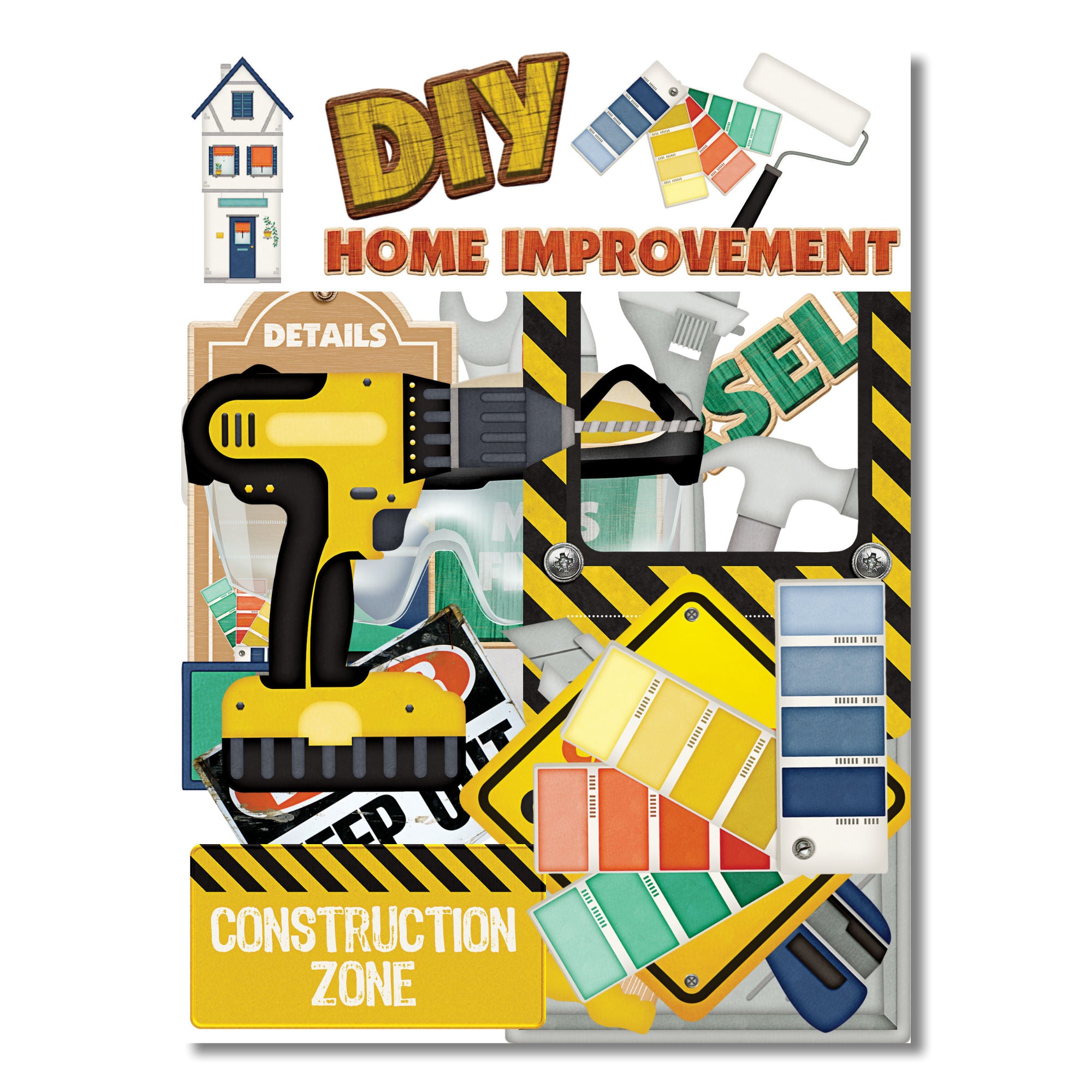 Home Improvement Collection Laser Cut Scrapbook Ephemera Embellishments by SSC Designs