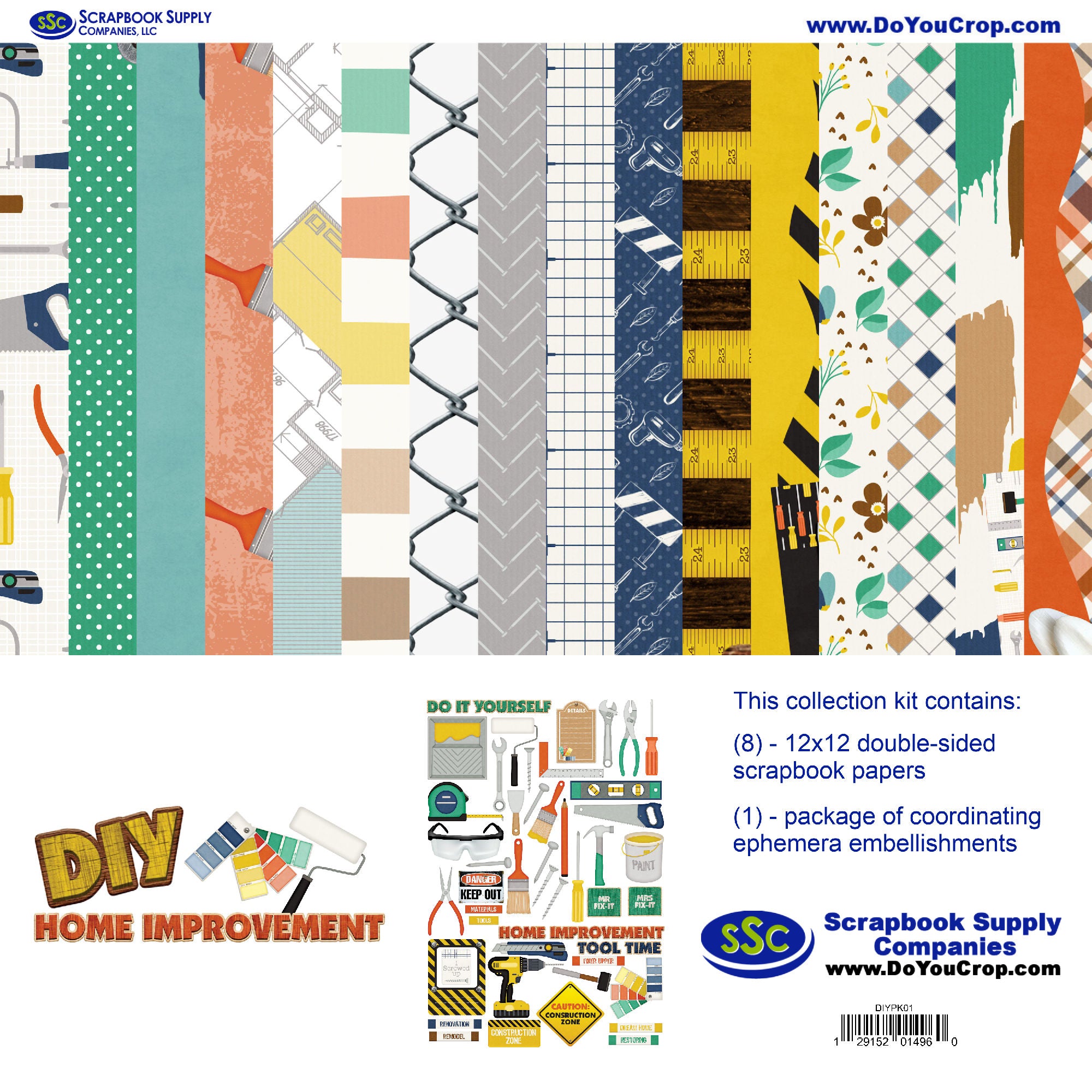 Home Improvement 12 x 12 Scrapbook Paper & Embellishment Kit by SSC Designs