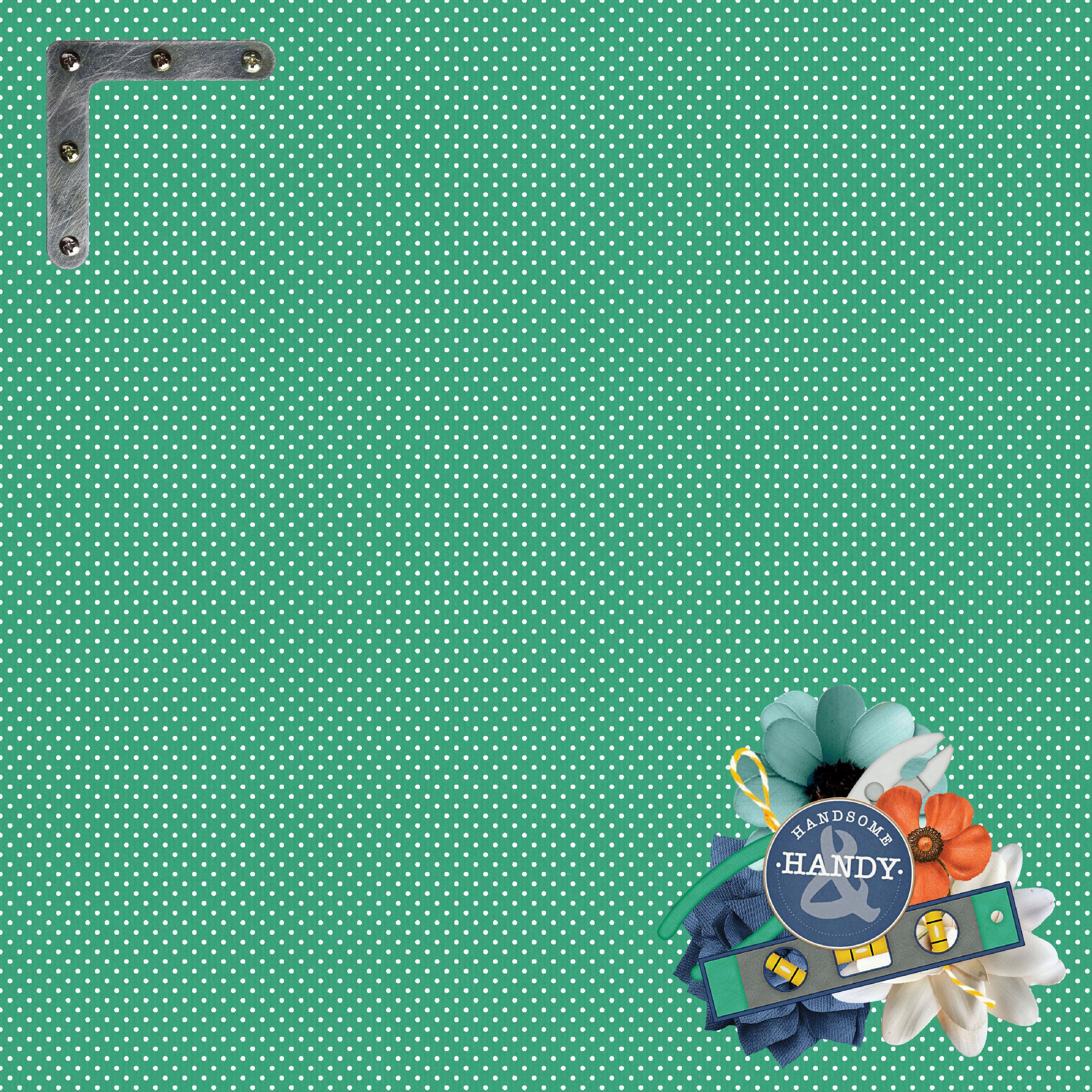 Home Improvement Collection Toolbox Trends 12 x 12 Double-Sided Scrapbook Paper by SSC Designs