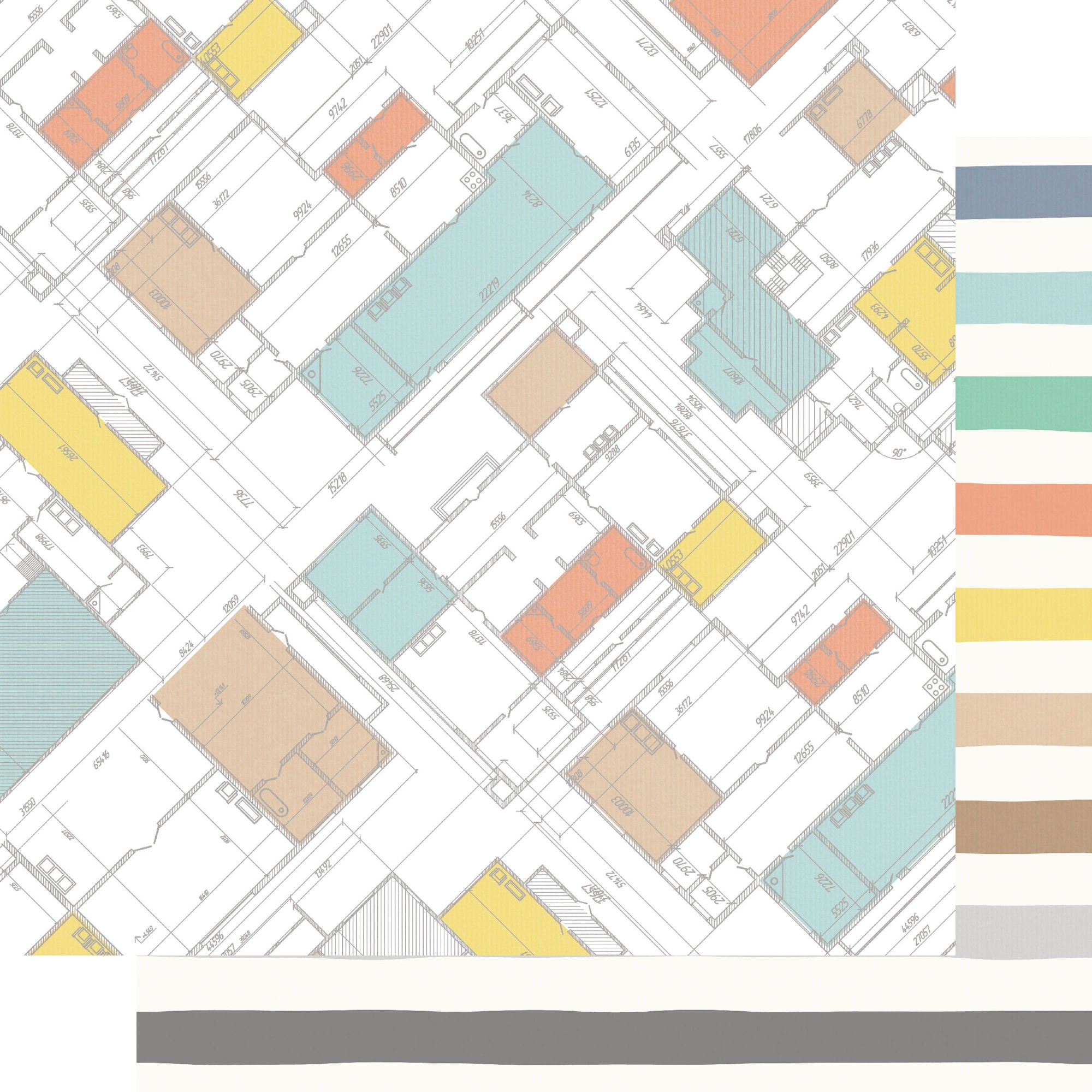 Home Improvement Collection Modern Makeover 12 x 12 Double-Sided Scrapbook Paper by SSC Designs