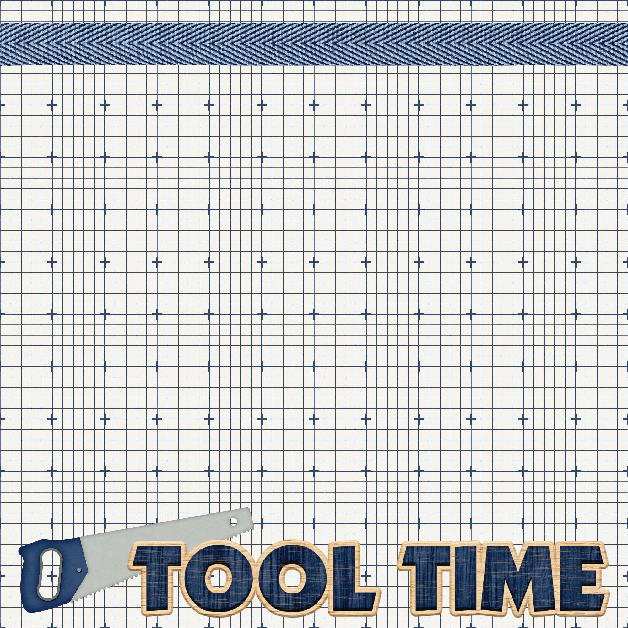 Home Improvement Collection Tool Time 12 x 12 Double-Sided Scrapbook Paper by SSC Designs