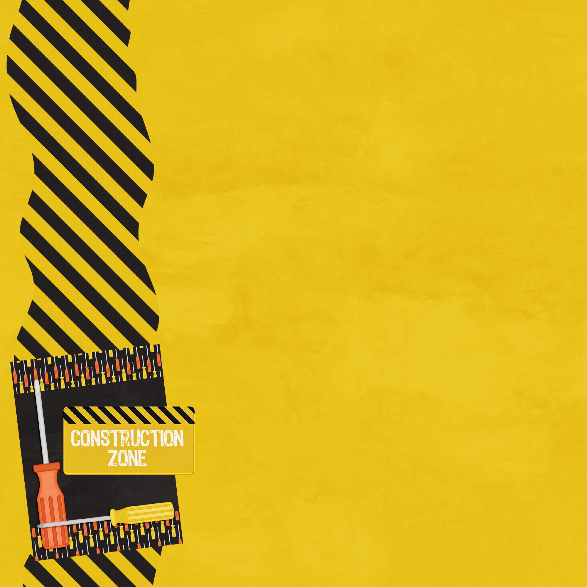 Home Improvement Collection Measure Twice 12 x 12 Double-Sided Scrapbook Paper by SSC Designs