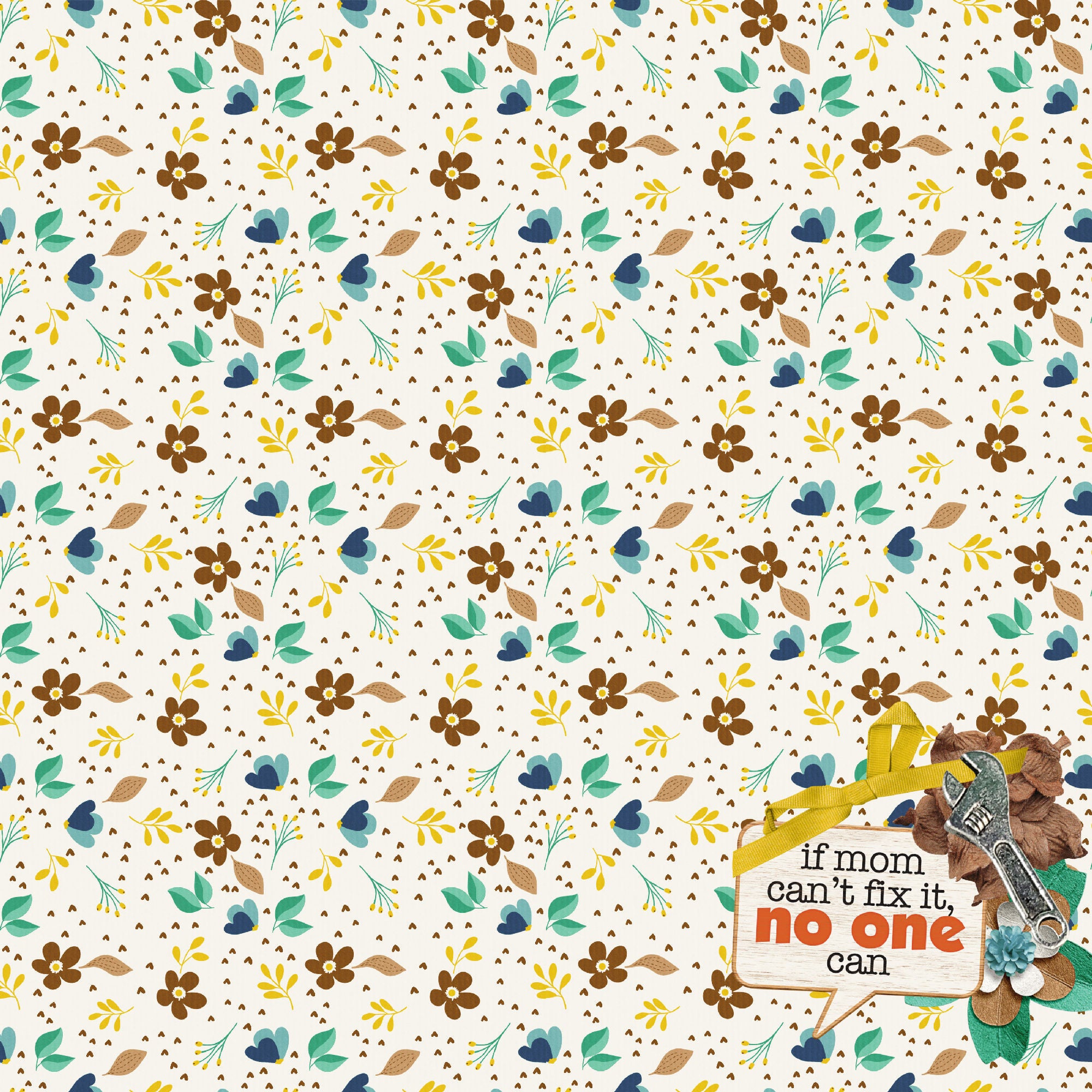 Home Improvement Collection Mrs. Handy 12 x 12 Double-Sided Scrapbook Paper by SSC Designs