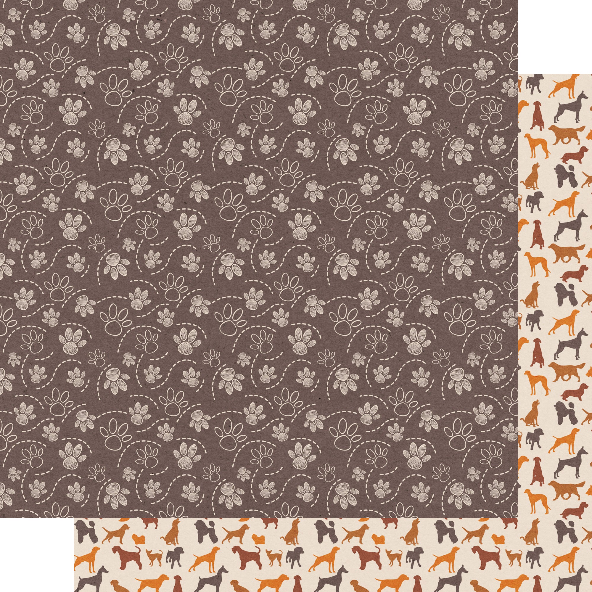 Dog Lover Collection Playful Pups 12 x 12 Double-Sided Scrapbook Paper by SSC Designs