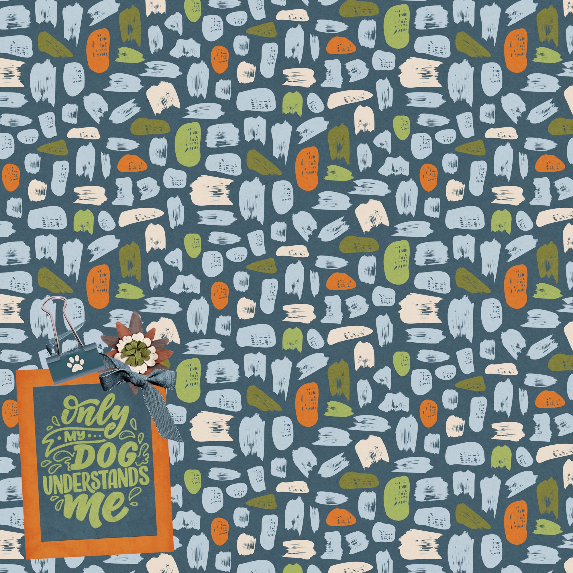 Dog Lover Collection Loyal Companion 12 x 12 Double-Sided Scrapbook Paper by SSC Designs