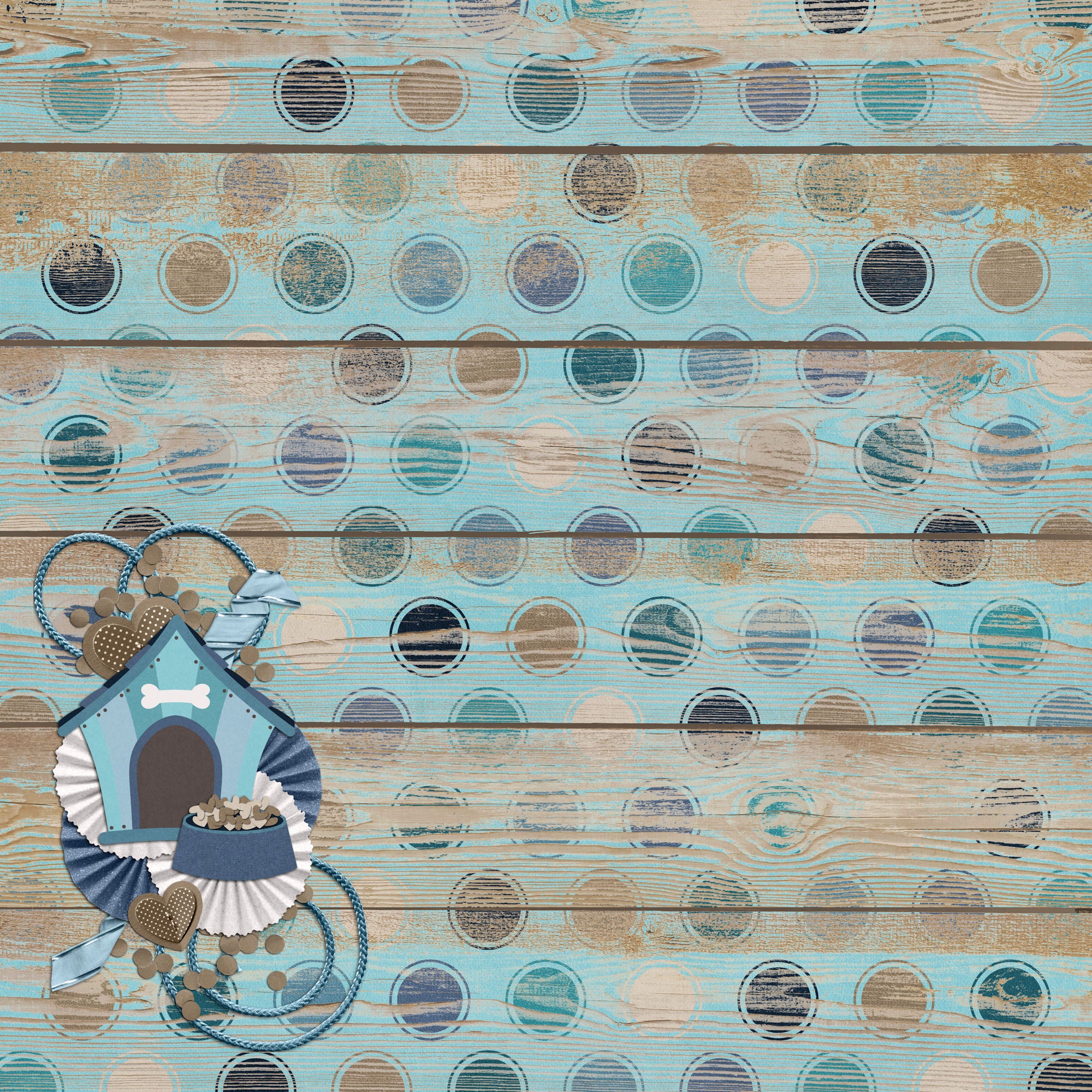 Dog Mom Collection In The Dog House 12 x 12 Double-Sided Scrapbook Paper by SSC Designs