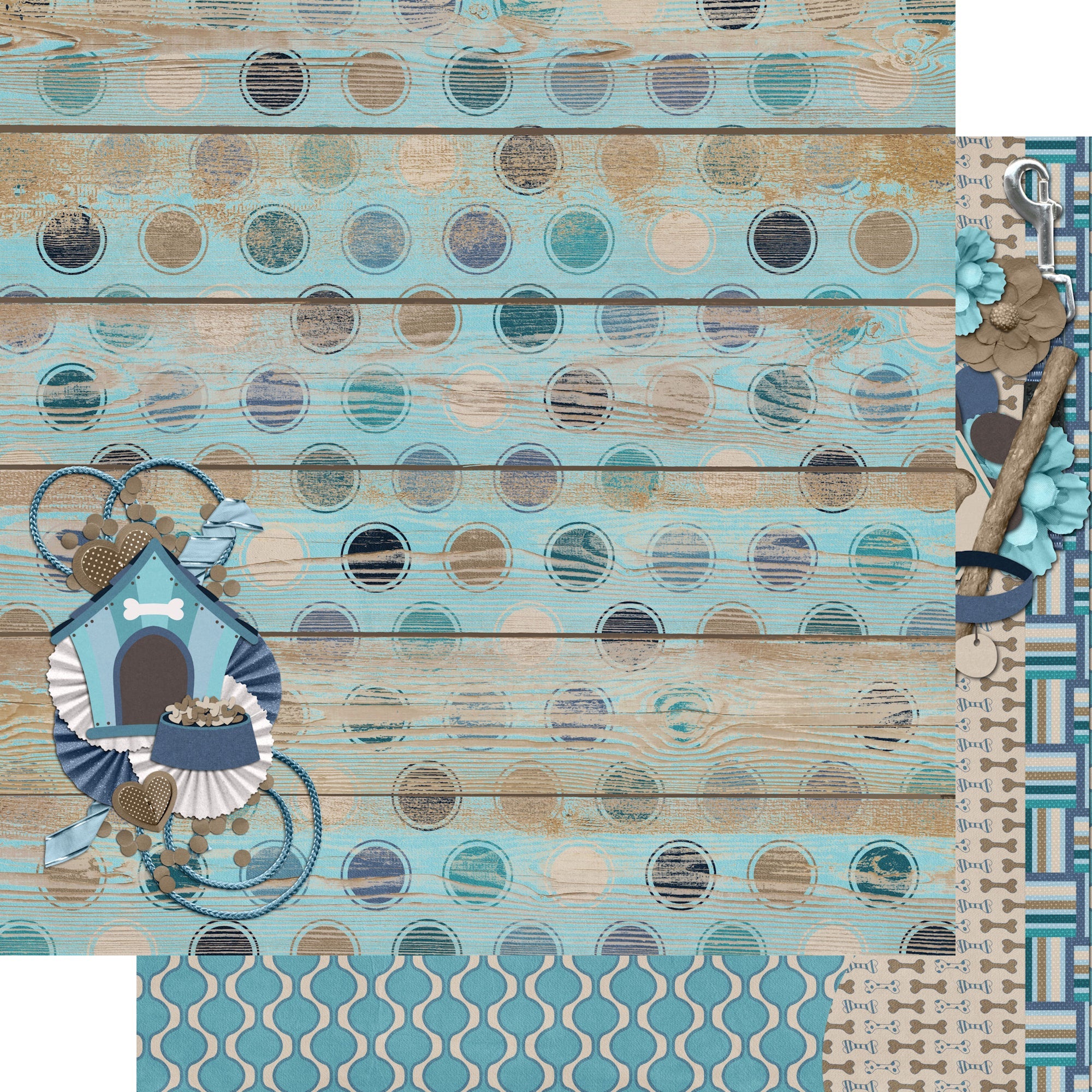 Dog Mom Collection In The Dog House 12 x 12 Double-Sided Scrapbook Paper by SSC Designs