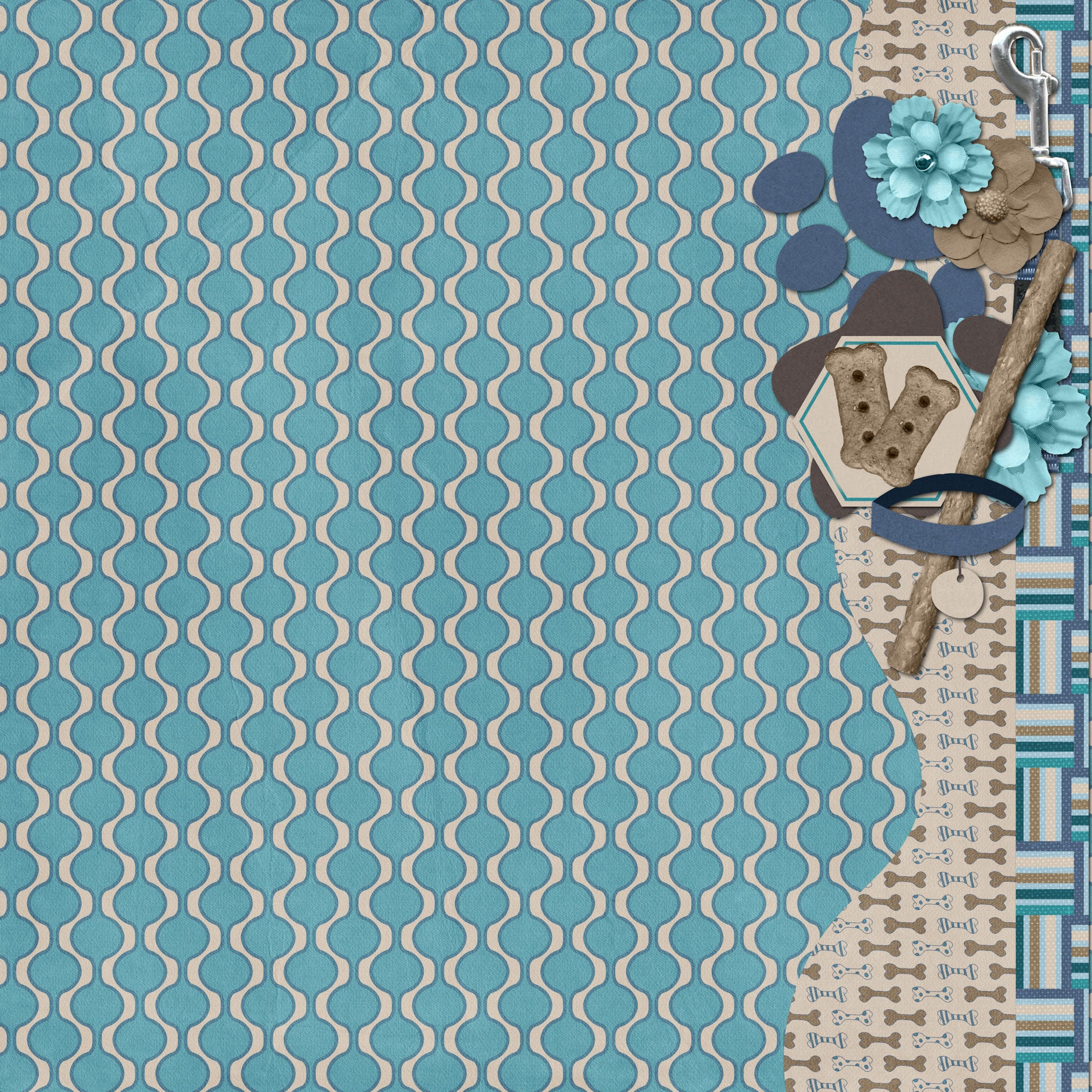 Dog Mom Collection In The Dog House 12 x 12 Double-Sided Scrapbook Paper by SSC Designs