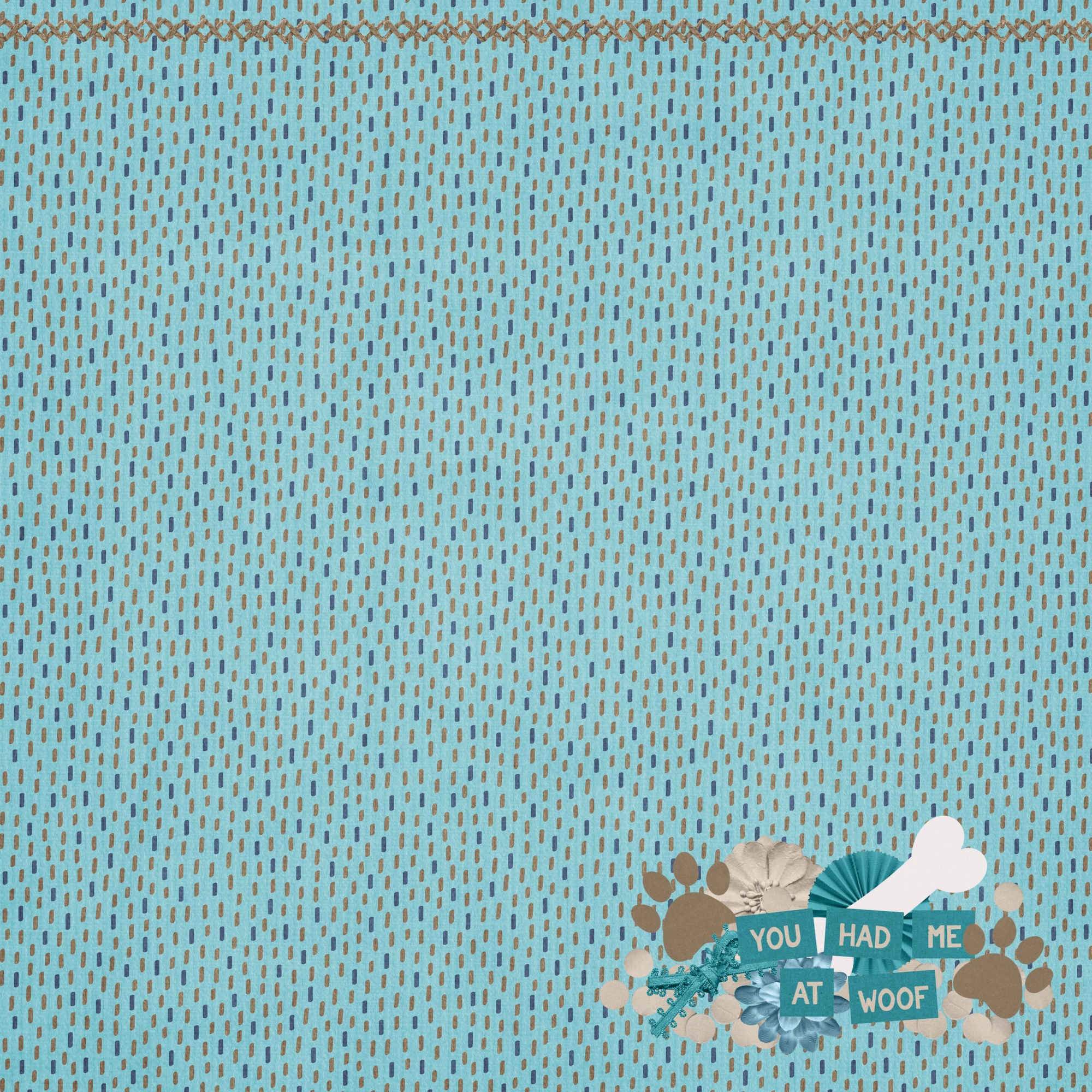 Dog Mom Collection You Had Me At Woof 12 x 12 Double-Sided Scrapbook Paper by SSC Designs