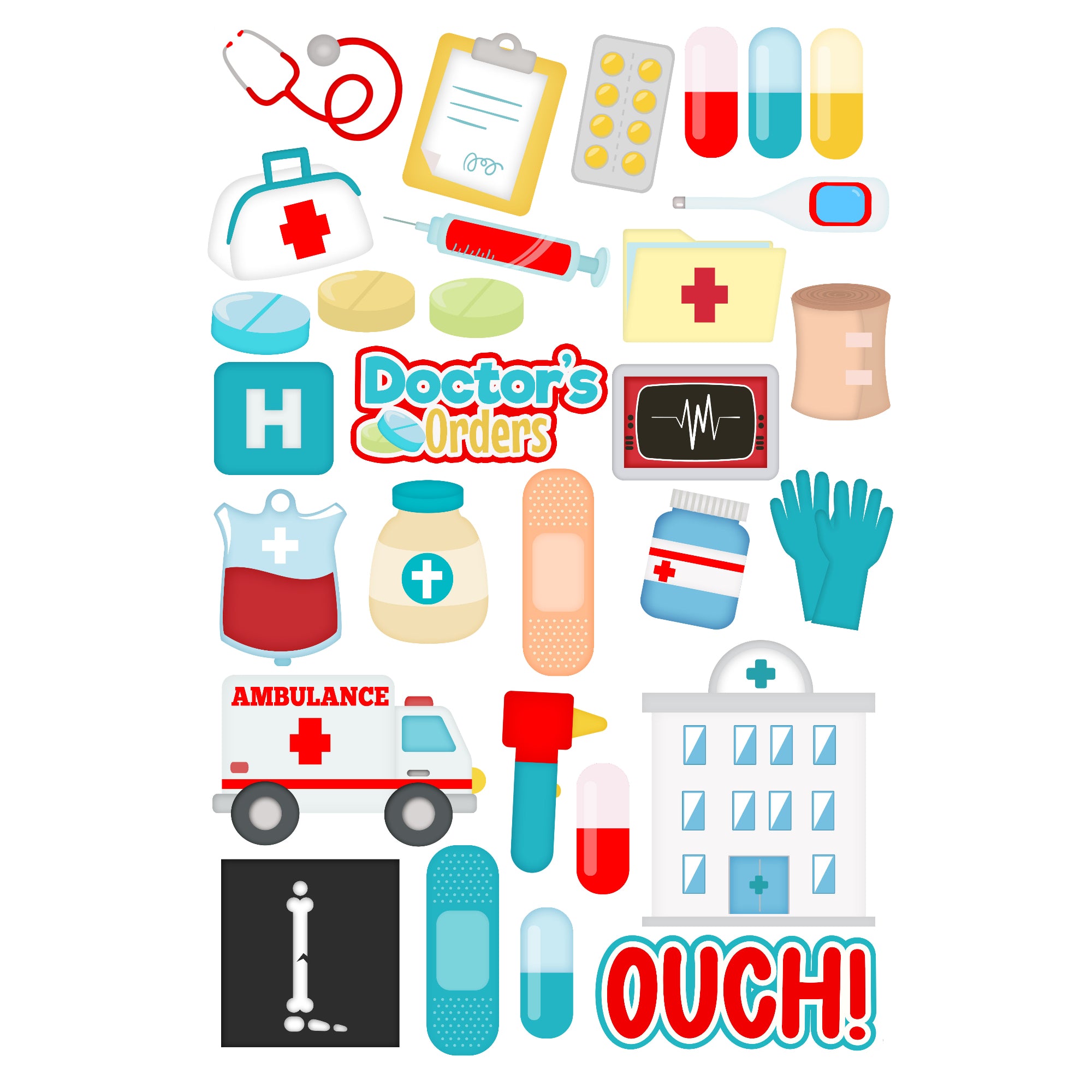 Doctor's Orders 12 x 12 Scrapbook Collection Kit by SSC Designs