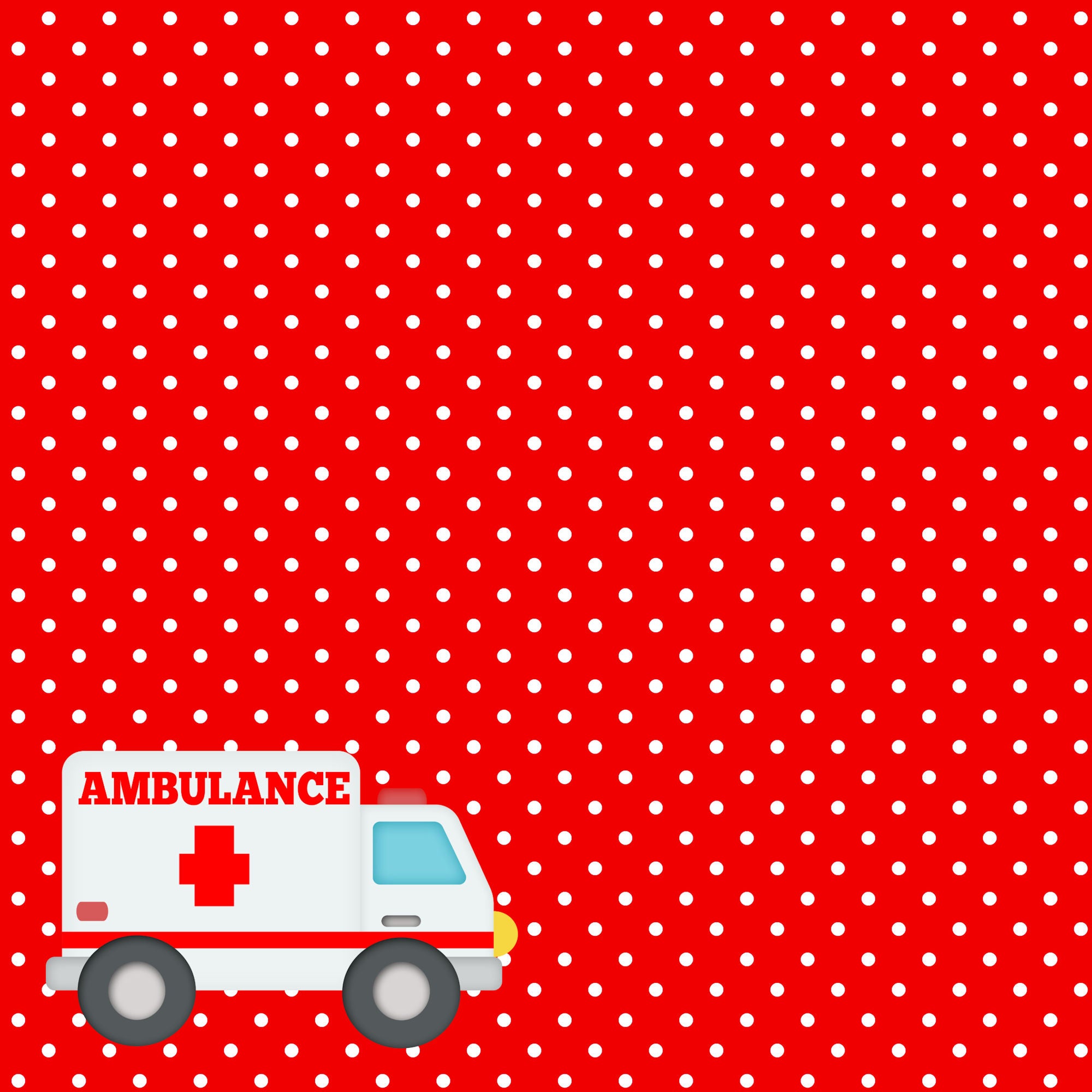 Doctor's Orders Collection Ambulance Ride 12 x 12 Double-Sided Scrapbook Paper by SSC Designs