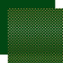 Dots & Stripes Collection Dark Green Gold Foil 12 x 12 Double-Sided Scrapbook Paper by Echo Park Paper