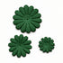 Petal Party Collection Evergreen 1", 1.5", 1.75" Daisy Flowers - Pkg. of 30