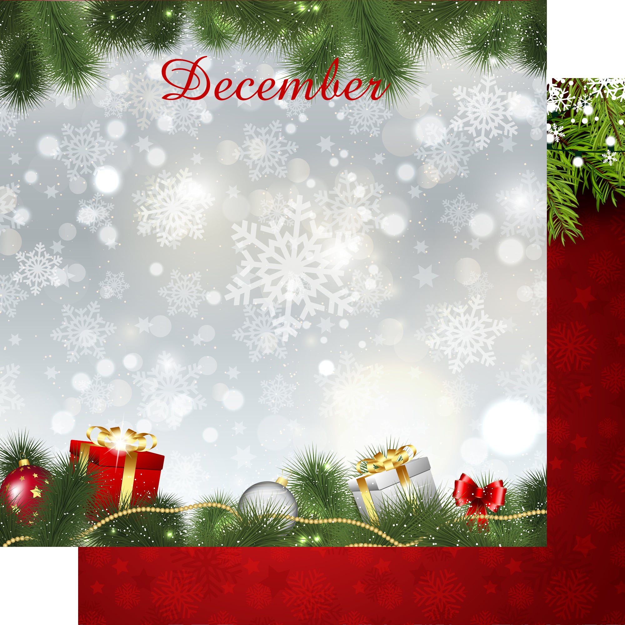 Calendar Memories Collection December 12 x 12 Double-Sided Scrapbook Paper by SSC Designs