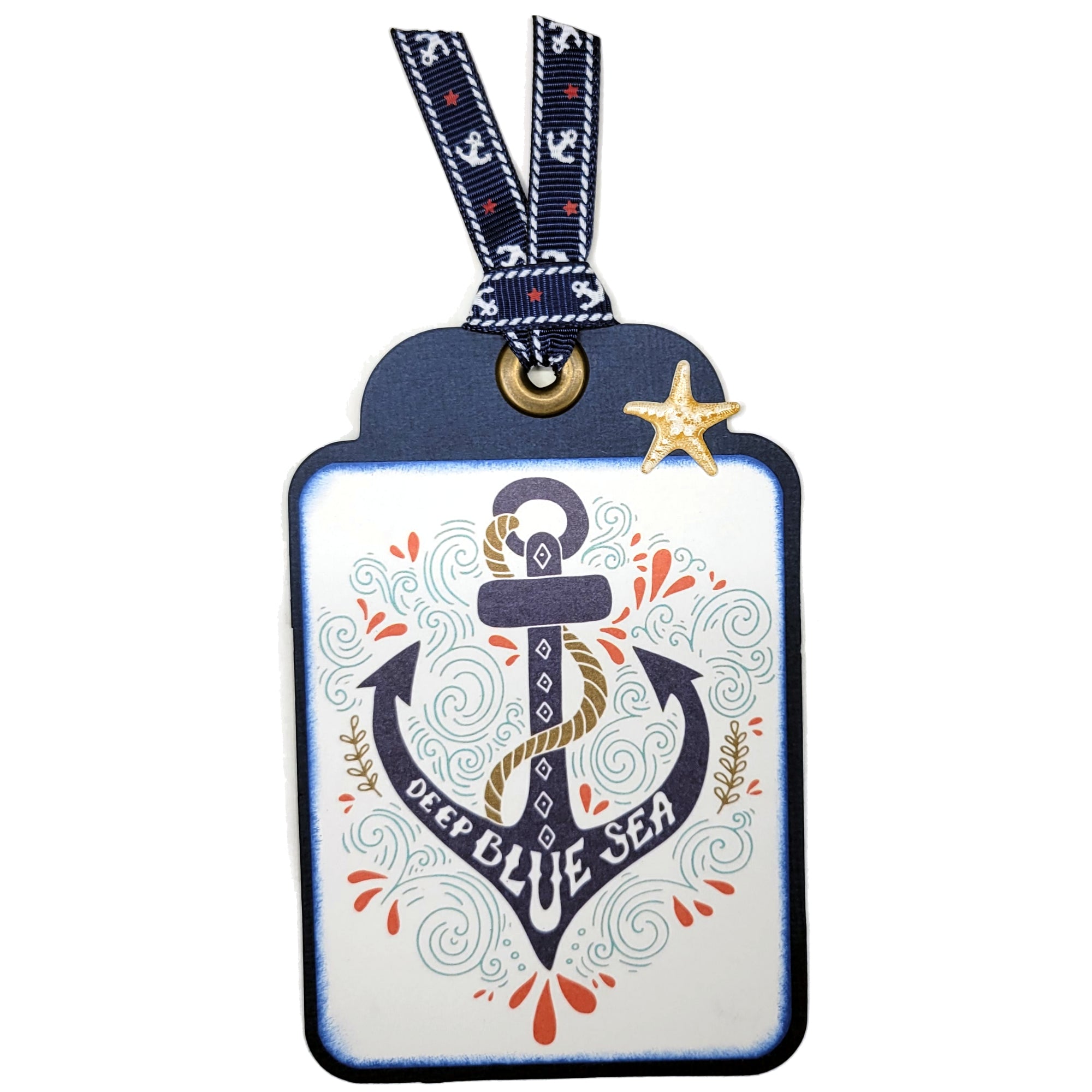 Terrific Tags Collection Deep Blue Sea Anchor 3x5 Scrapbook Tag Embellishment by SSC Designs