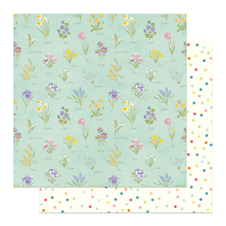 Easter Sunday Collection Flower Garden 12 x 12 Double-Sided Scrapbook Paper by Photo Play Paper