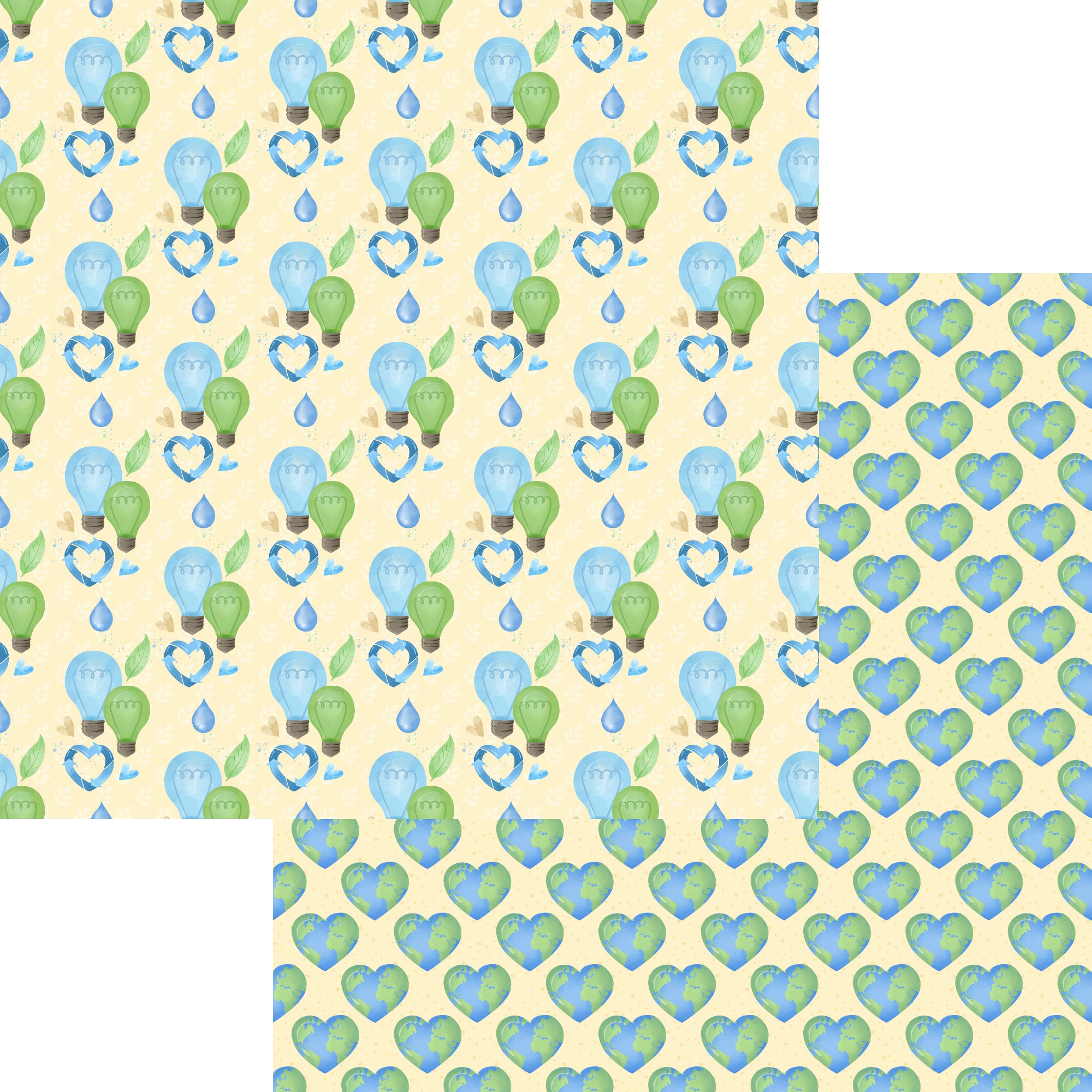 Earth Day Collection Earth Day Love 12 x 12 Double-Sided Scrapbook Paper by SSC Designs