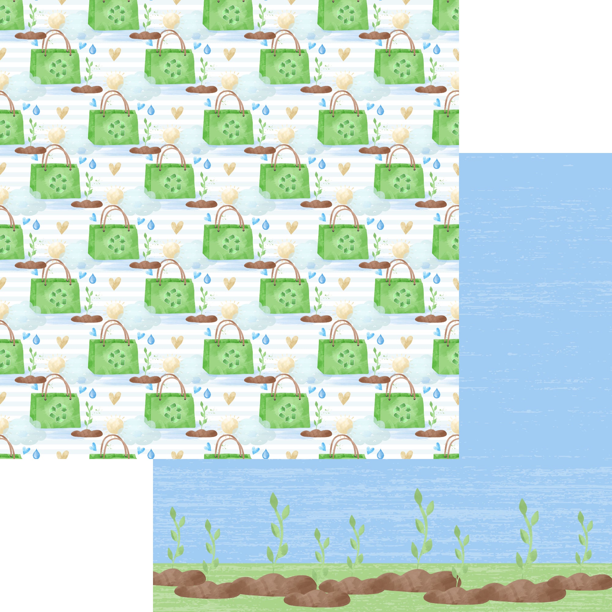 Earth Day 12 x 12 Scrapbook Paper & Embellishment Kit by SSC Designs