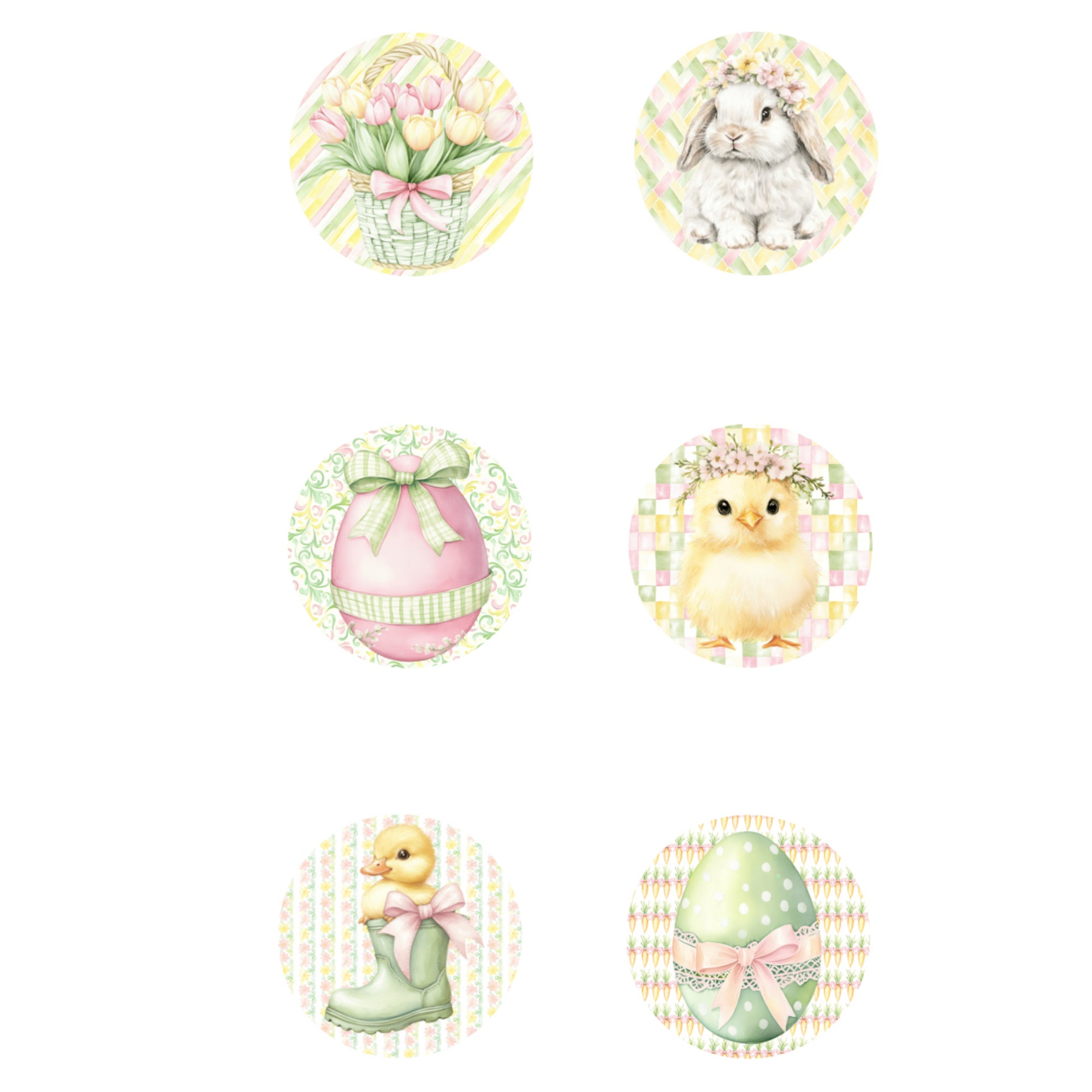 Easter Garden Collection Button Bubbles 1" Self-Adhesive Scrapbook Embellishments by MH Flair & More
