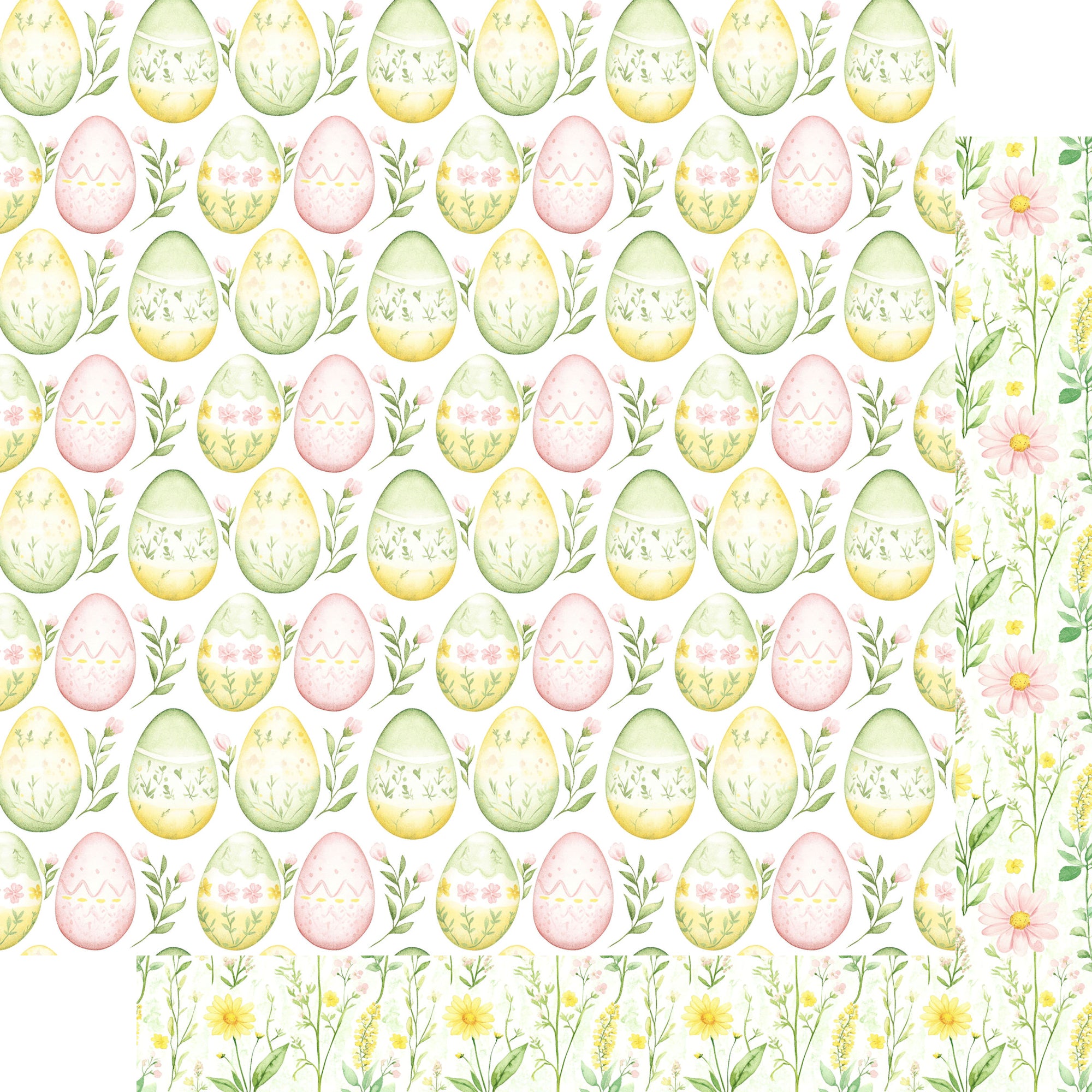 Easter Garden Collection Blooming Meadow 12 x 12 Double-Sided Scrapbook Paper by SSC Designs
