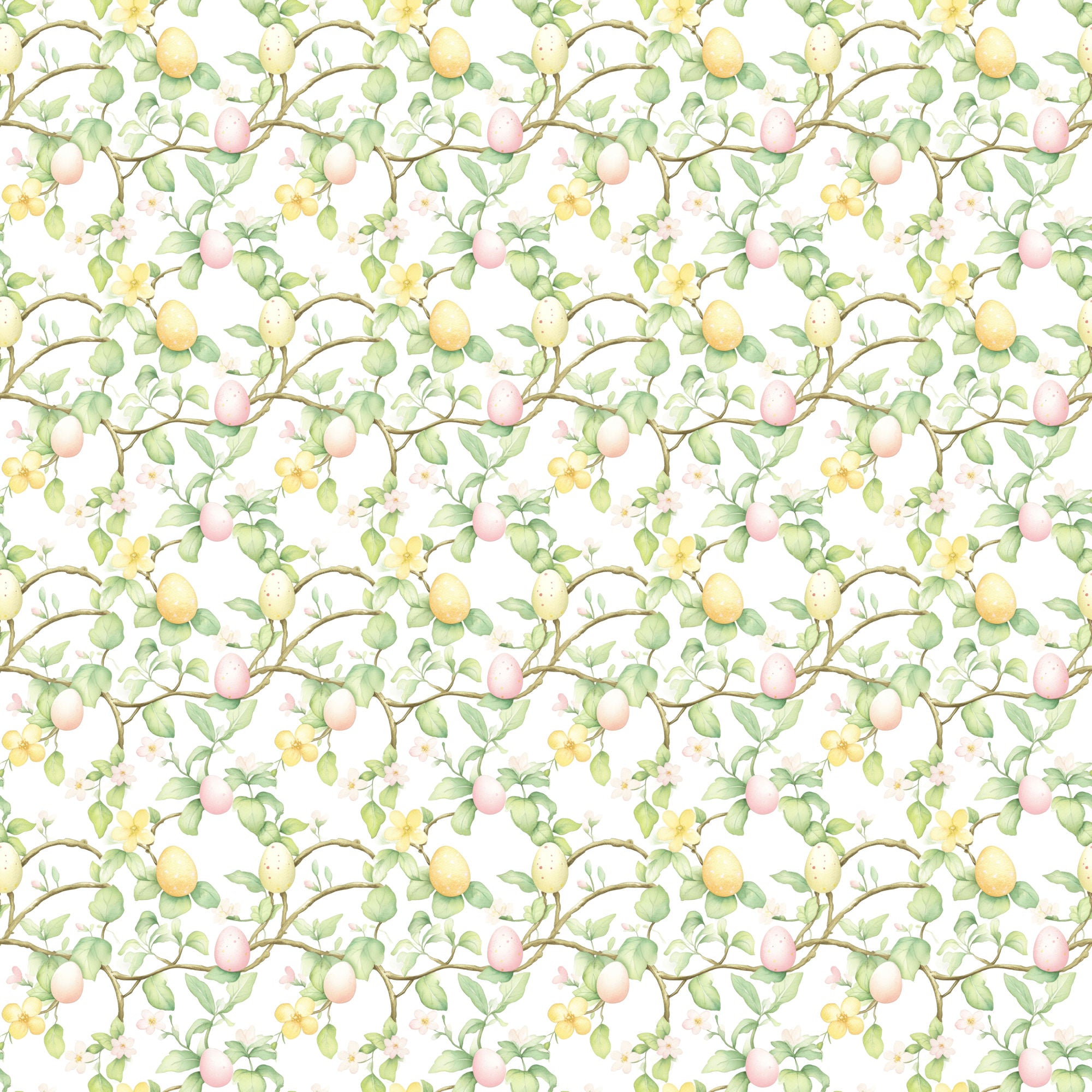 Easter Garden Collection Springtime Wishes 12 x 12 Double-Sided Scrapbook Paper by SSC Designs