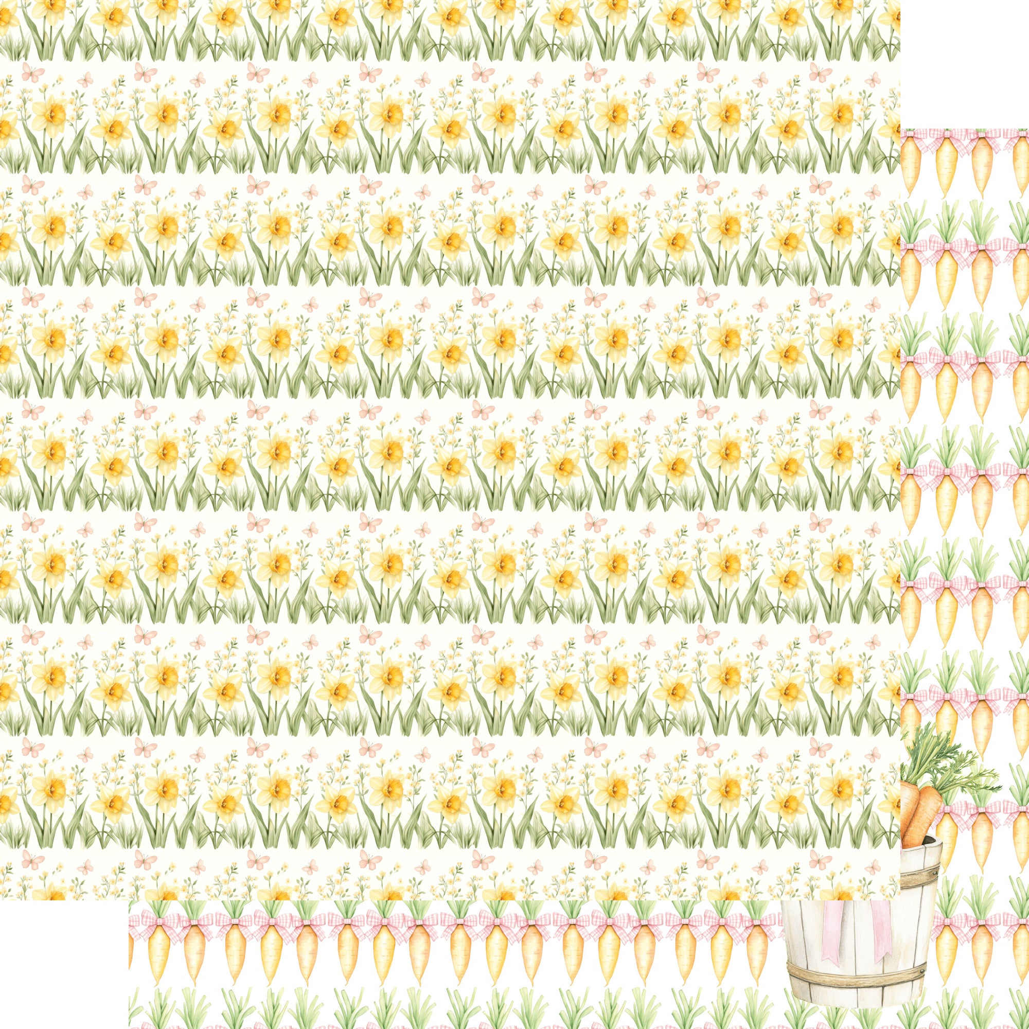 Easter Garden Collection Garden Gathering 12 x 12 Double-Sided Scrapbook Paper by SSC Designs