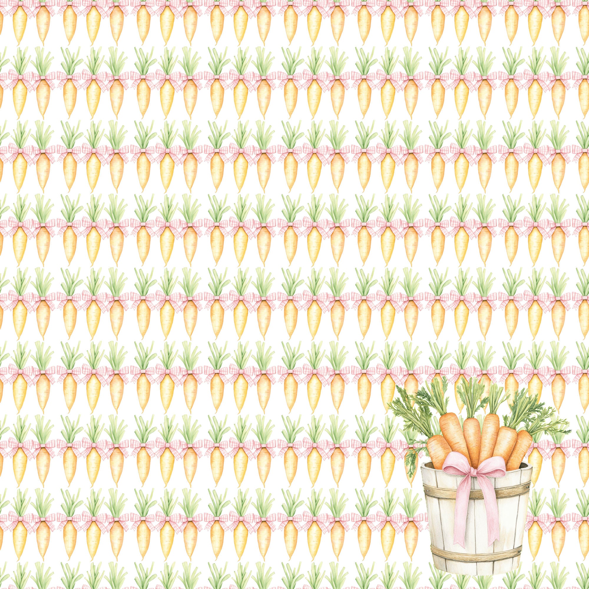 Easter Garden Collection Garden Gathering 12 x 12 Double-Sided Scrapbook Paper by SSC Designs