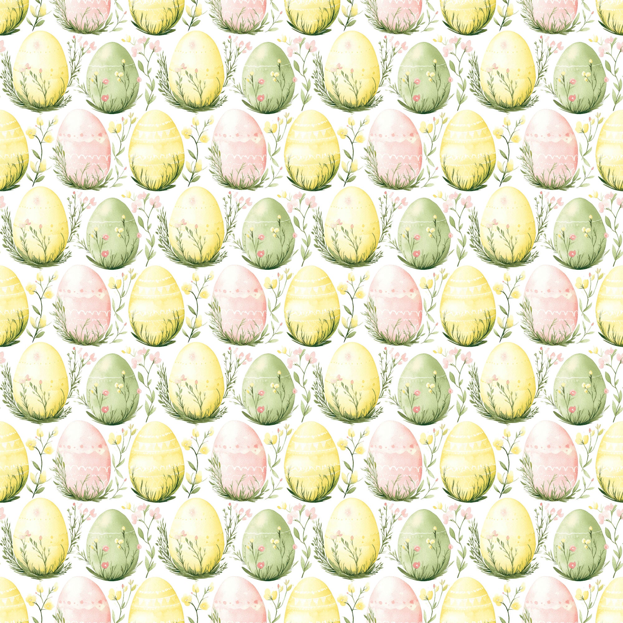 Easter Garden Collection Egg Blossoms 12 x 12 Double-Sided Scrapbook Paper by SSC Designs