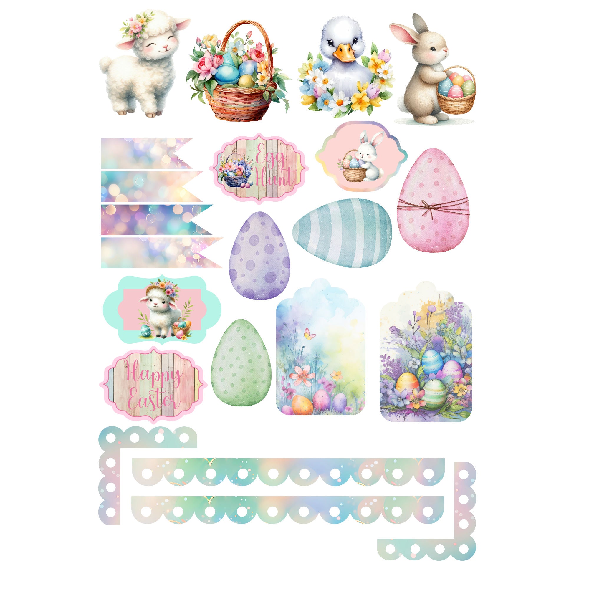 Easter Collection Laser Cut Scrapbook Embellishments by SSC Designs