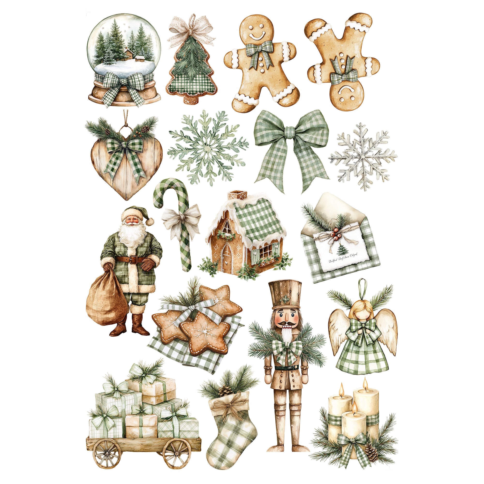 Evergreen Christmas Collection Laser Cut Scrapbook Ephemera Embellishments by SSC Designs