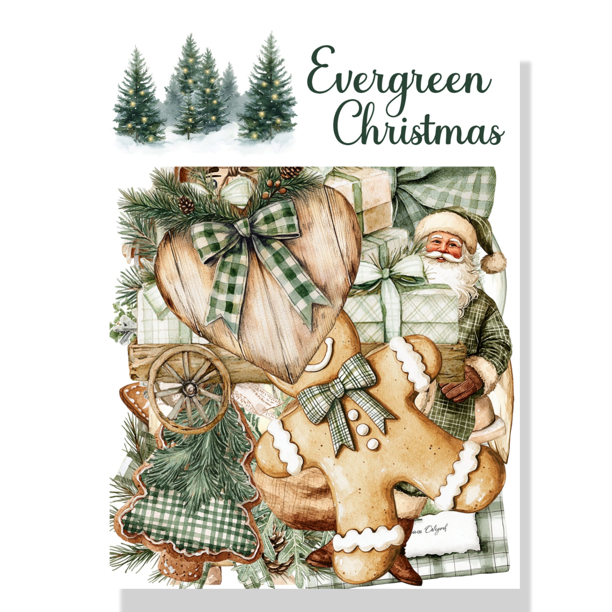 Evergreen Christmas 12 x 12 Scrapbook Paper & Embellishment Kit by SSC Designs