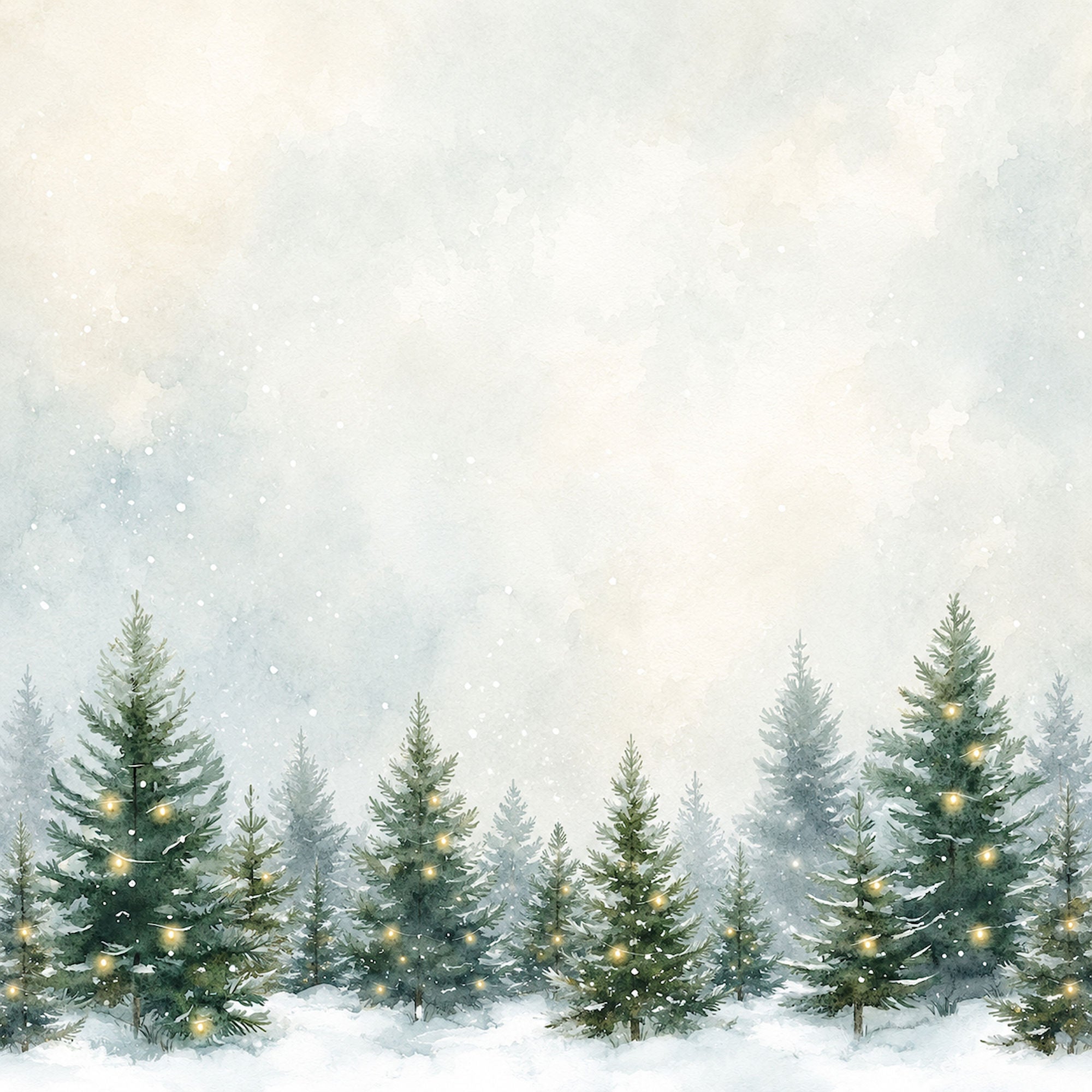 Evergreen Christmas Collection Winter Wonderland 12 x 12 Double-Sided Scrapbook Paper by SSC Designs