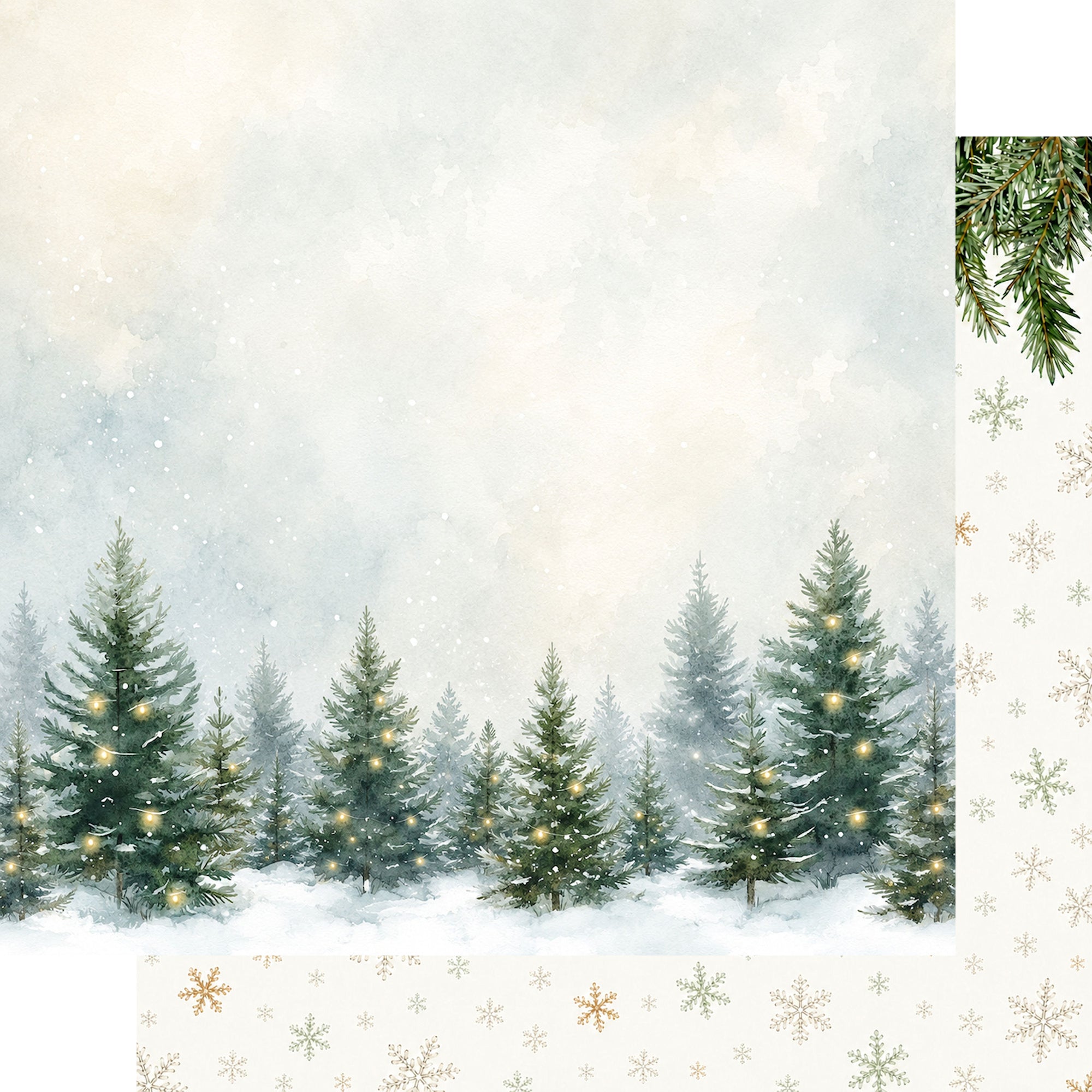 Evergreen Christmas 12 x 12 Scrapbook Paper & Embellishment Kit by SSC Designs