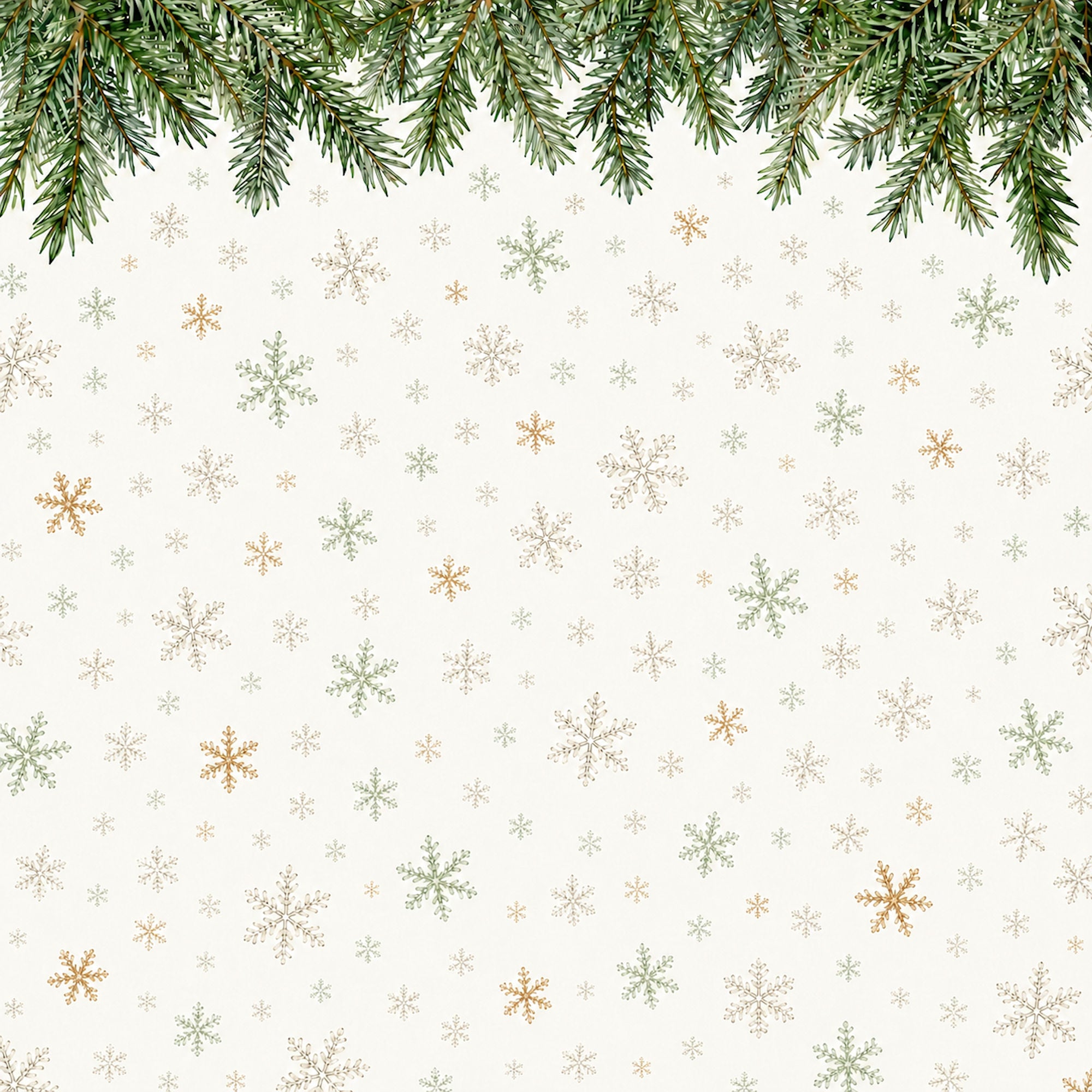 Evergreen Christmas Collection Winter Wonderland 12 x 12 Double-Sided Scrapbook Paper by SSC Designs