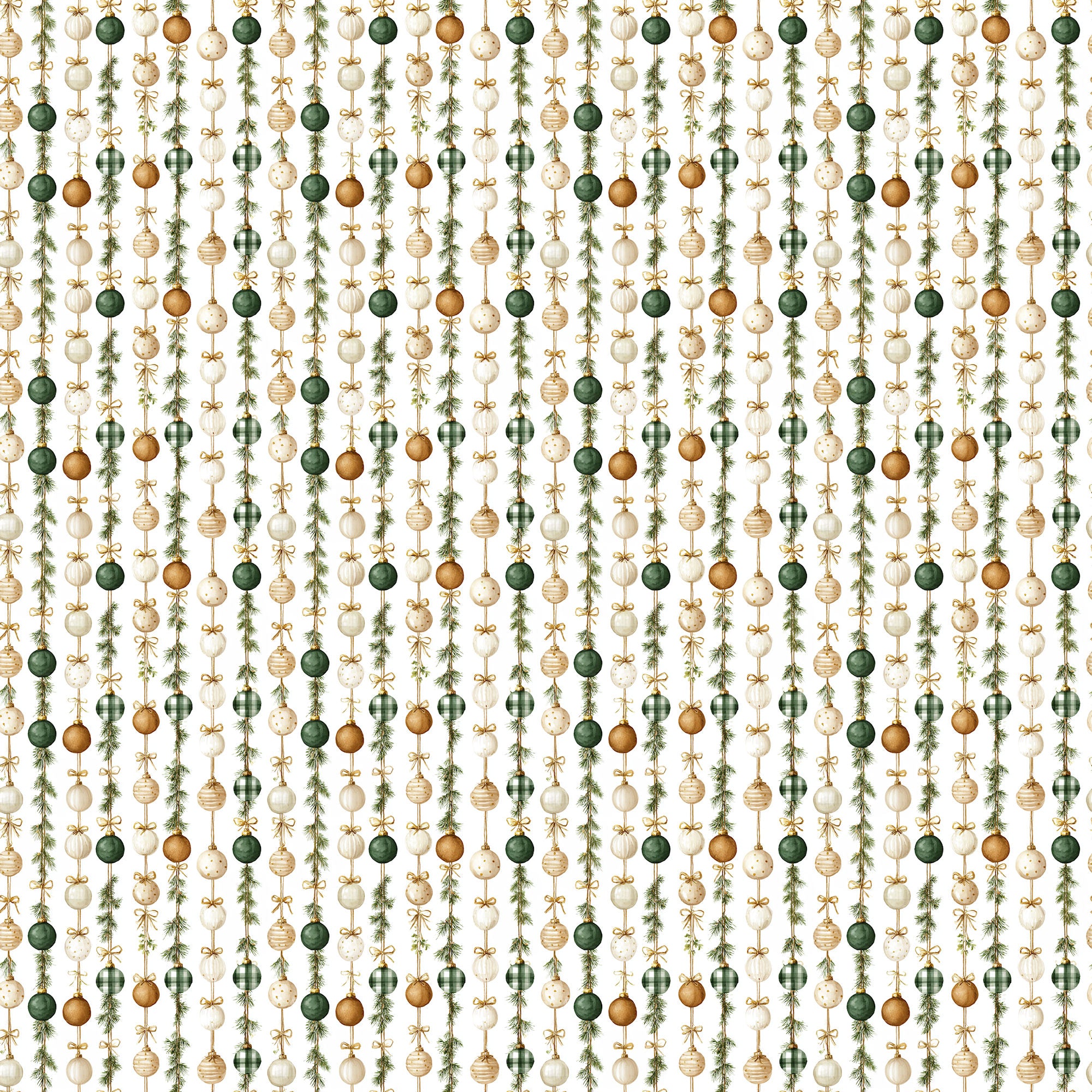 Evergreen Christmas Collection Holiday Cheer 12 x 12 Double-Sided Scrapbook Paper by SSC Designs