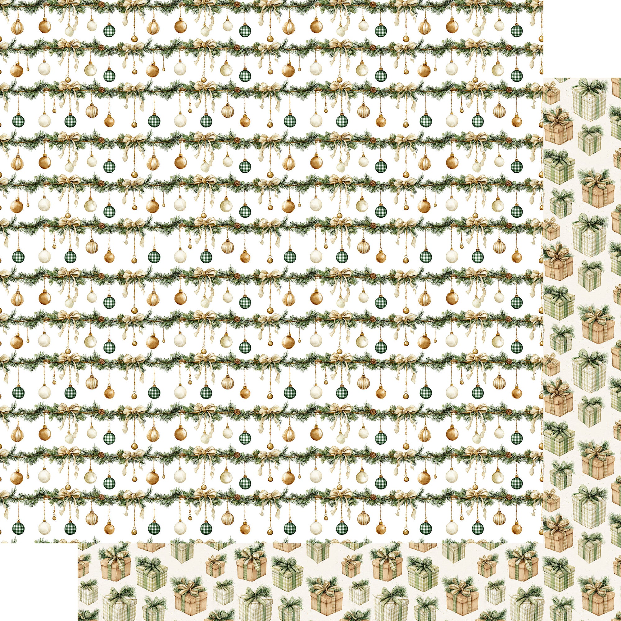 Evergreen Christmas Collection Wrapped In Wonder 12 x 12 Double-Sided Scrapbook Paper by SSC Designs