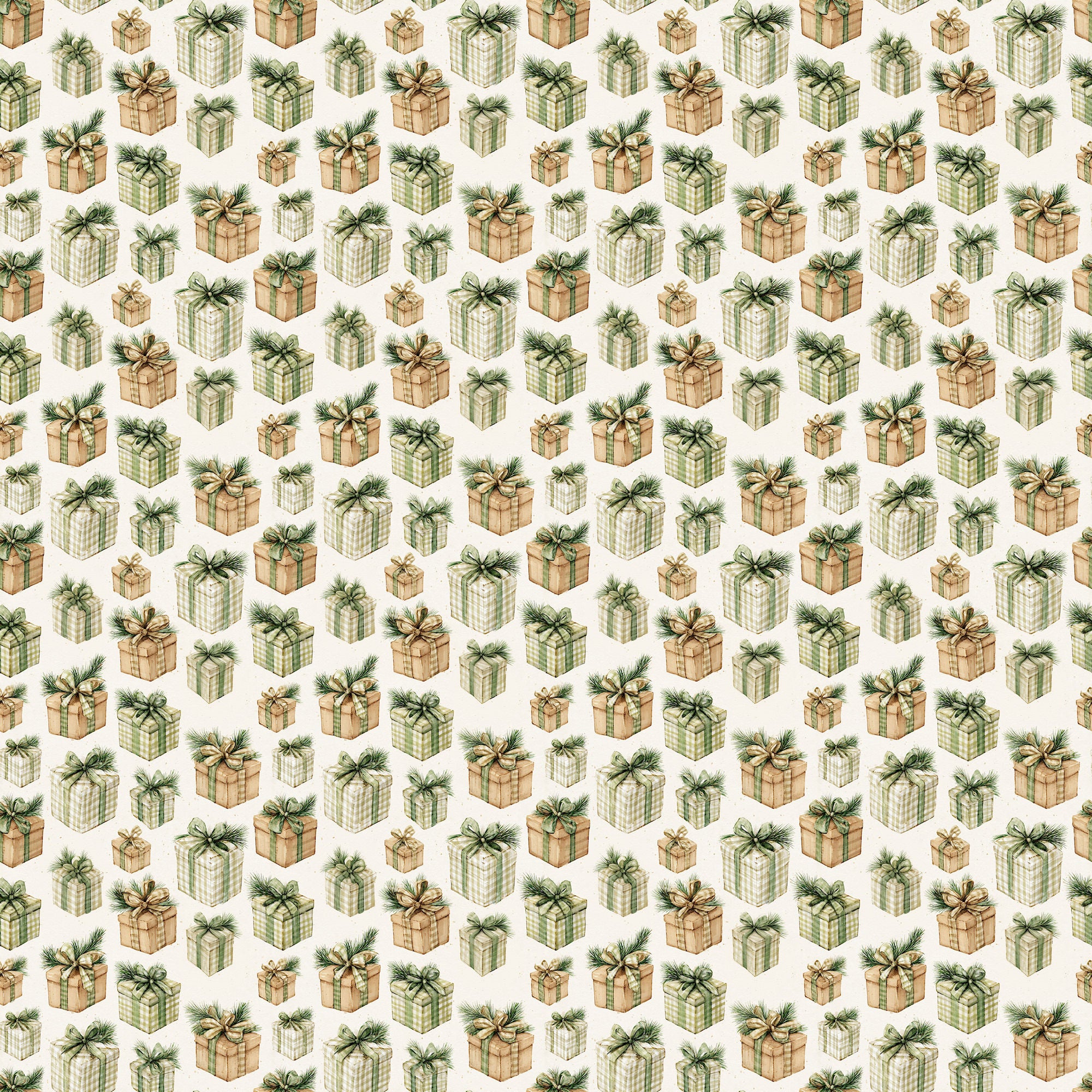 Evergreen Christmas Collection Wrapped In Wonder 12 x 12 Double-Sided Scrapbook Paper by SSC Designs