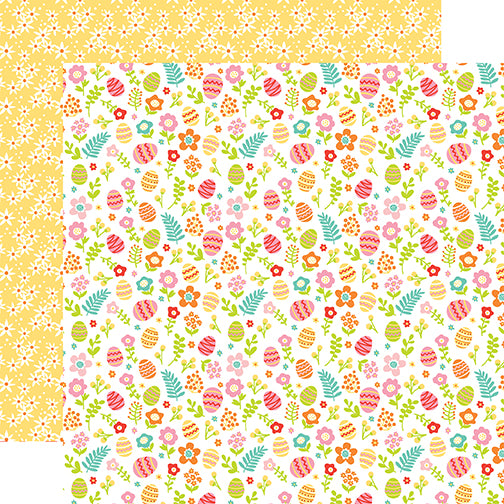 Easter Wishes Collection Hiding Eggs 12 x 12 Double-Sided Scrapbook Paper by Echo Park Paper
