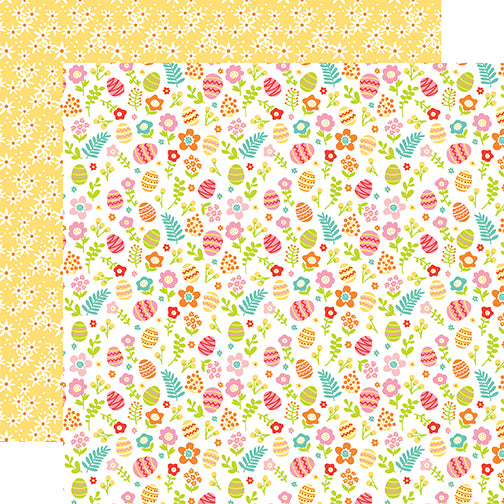 Easter Wishes Collection Hiding Eggs 12 x 12 Double-Sided Scrapbook Paper by Echo Park Paper